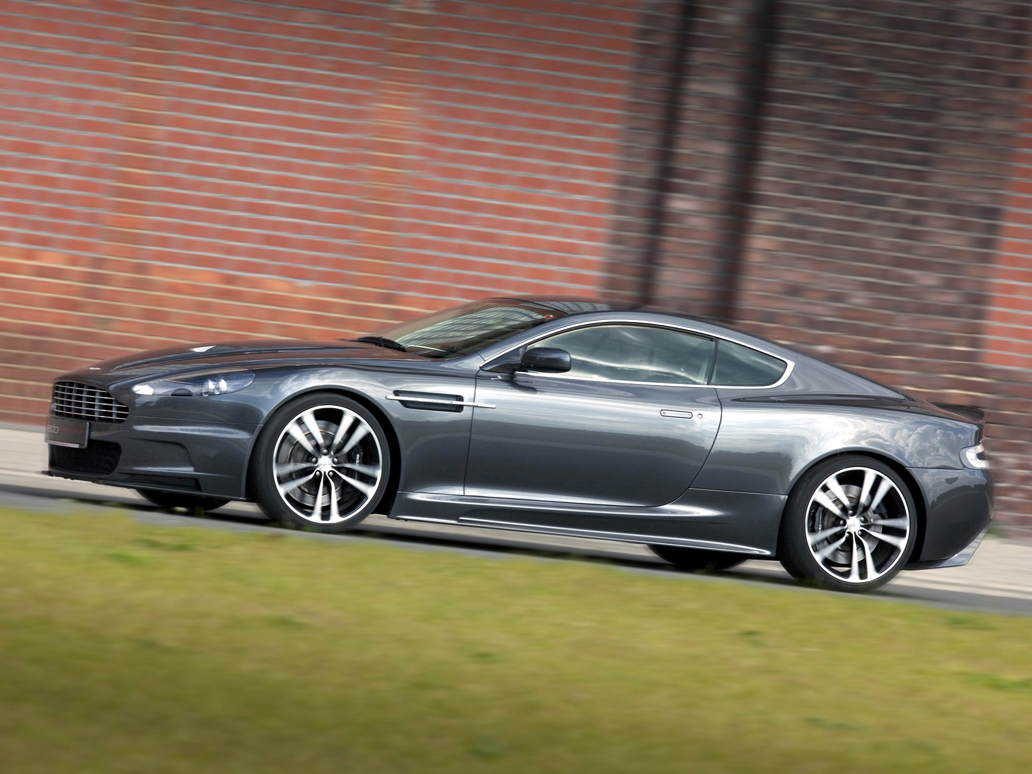 style, grass, aston martin, cars, grey, side view, dbs, 2010