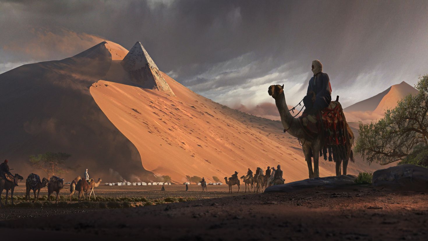 Горы с верблюдами