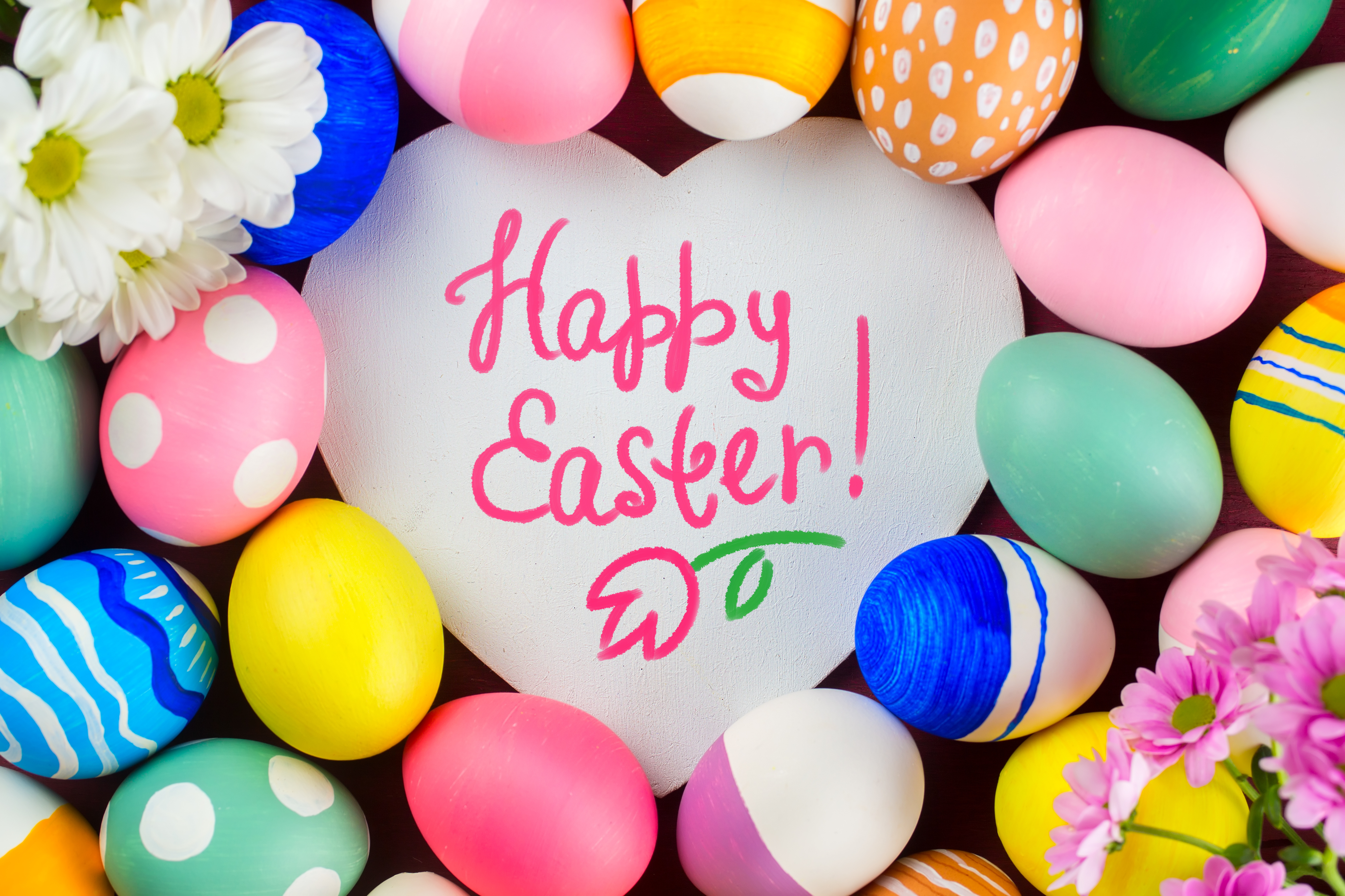 easter, holiday, chrysanthemum, colorful, colors, easter egg, egg, happy easter