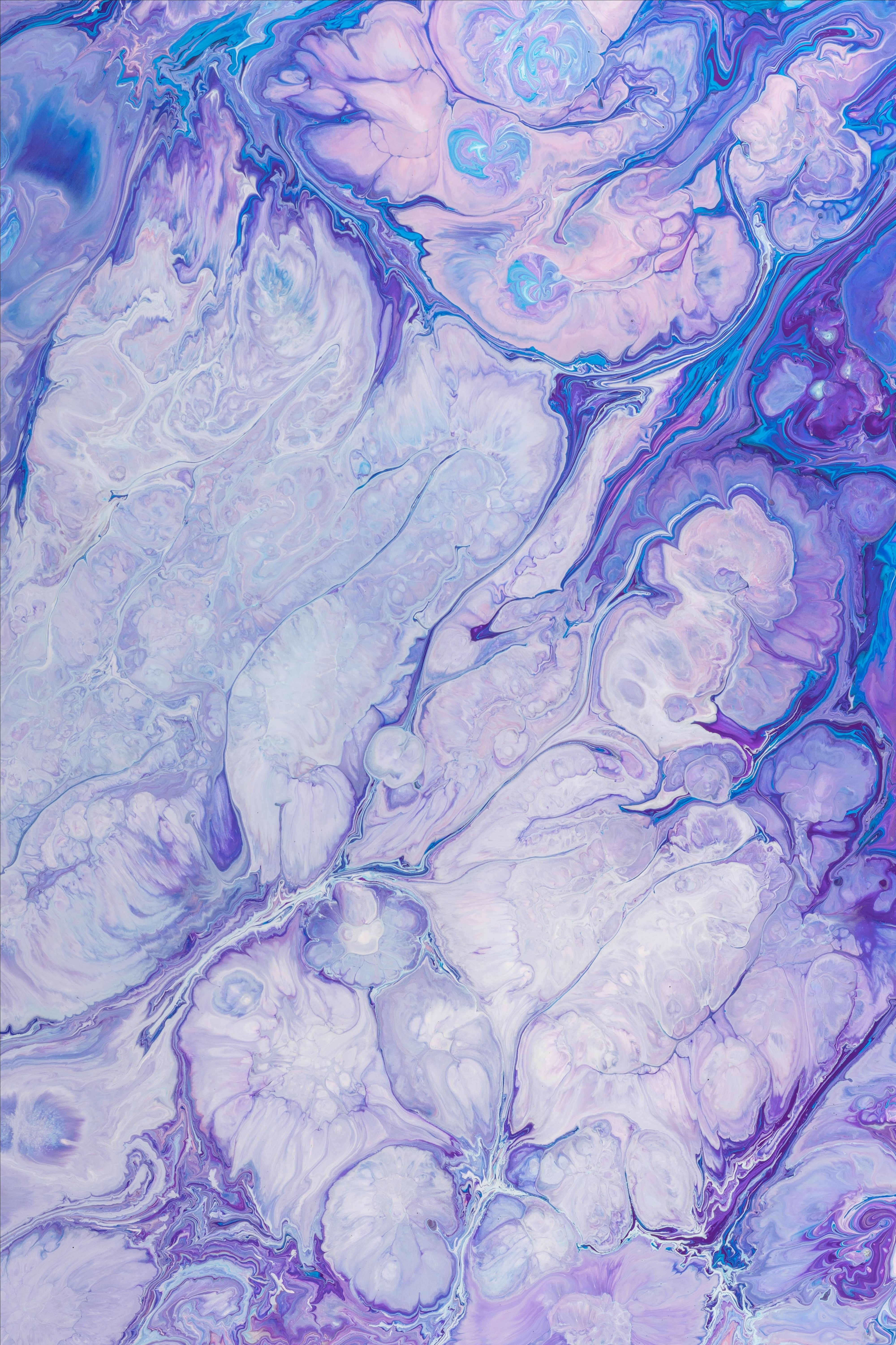Mobile wallpaper paint, abstract, lilac, divorces, form, stains, spots, forms