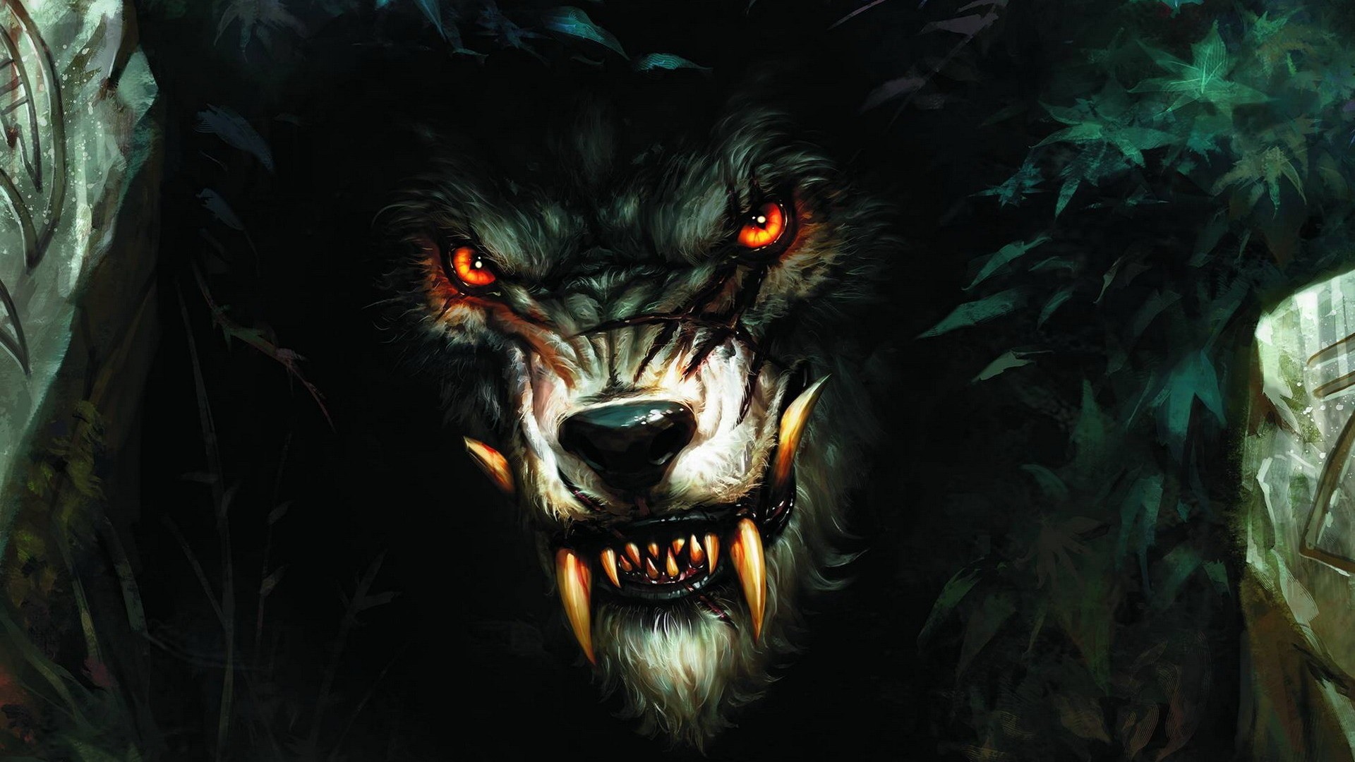Cool Backgrounds black, fantasy Wolfs