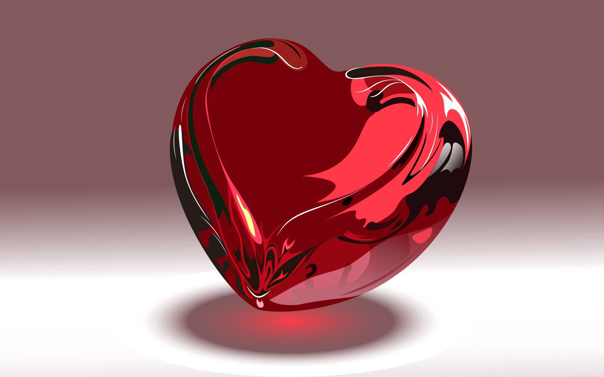 heart, love, red, dark, shine, brilliance, glass 32K