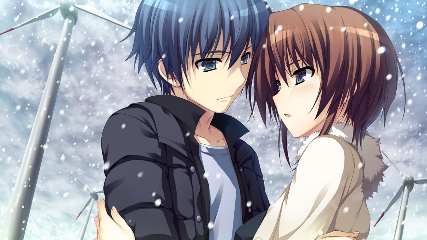 Background for tablet devices anime, koi de wa naku, snow, winter