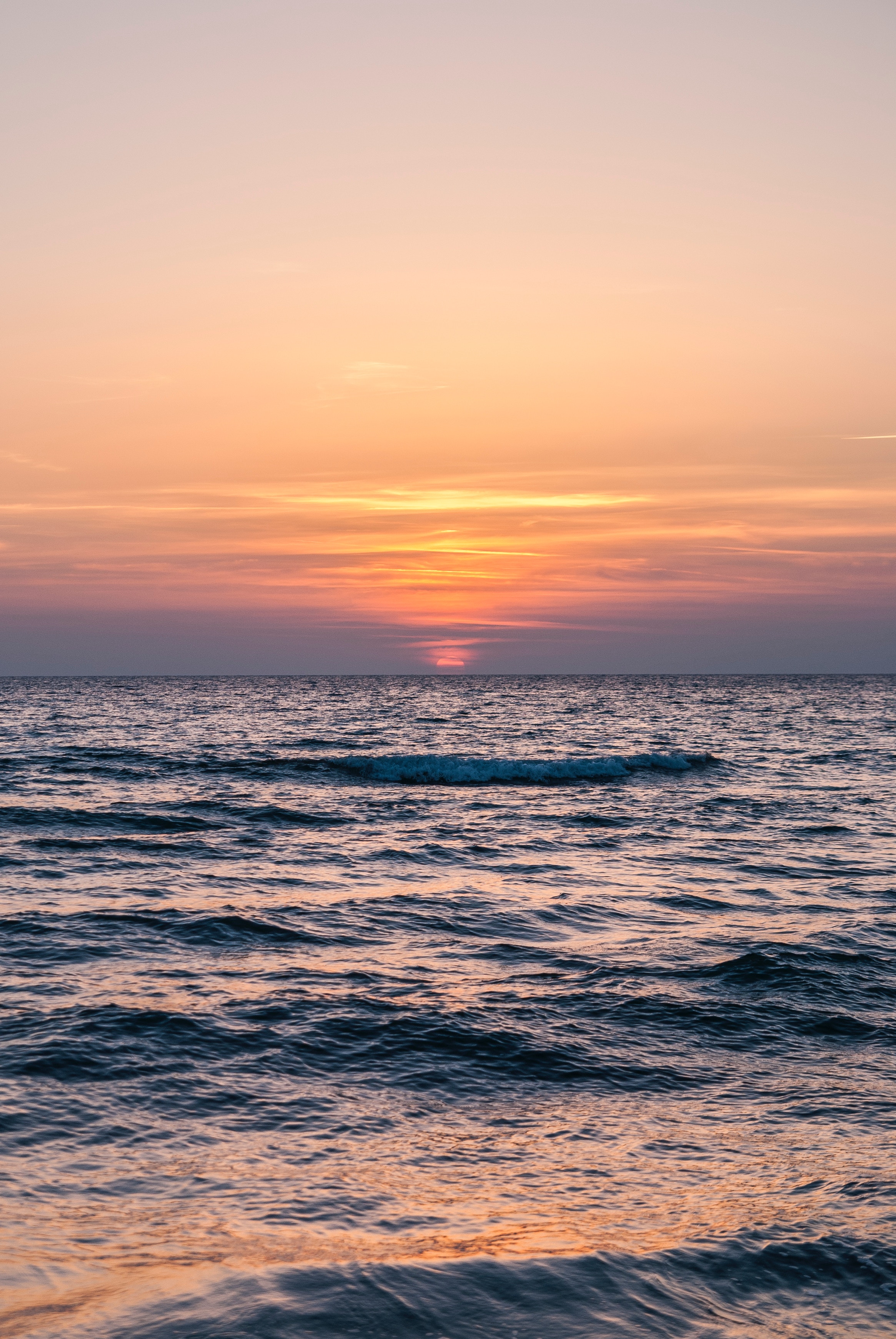 Laden Sie das Natur, Sunset, Sky, Sea, Waves, Horizont, Wellen, Ripple-Bild kostenlos auf Ihren PC-Desktop herunter