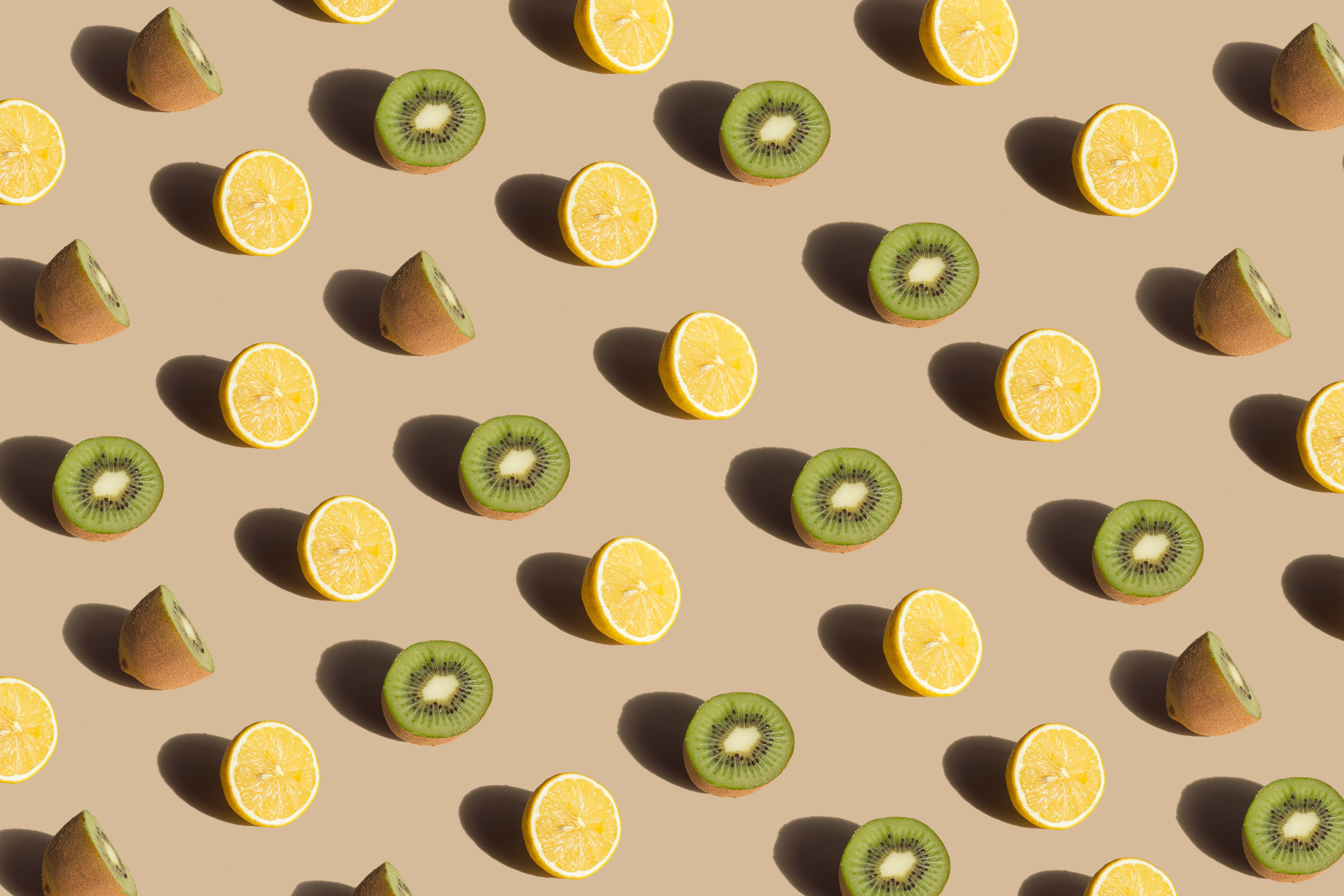 107160 Screensavers and Wallpapers Lemon for phone. Download fruits, food, kiwi, yellow, green, pattern, lemon pictures for free