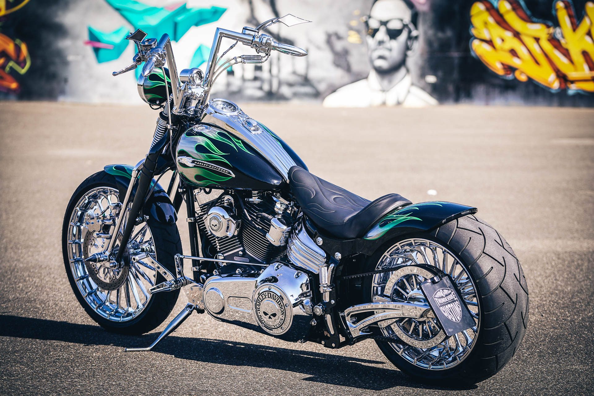 3d Image custom motorcycle, thunderbike customs, harley davidson, vehicles