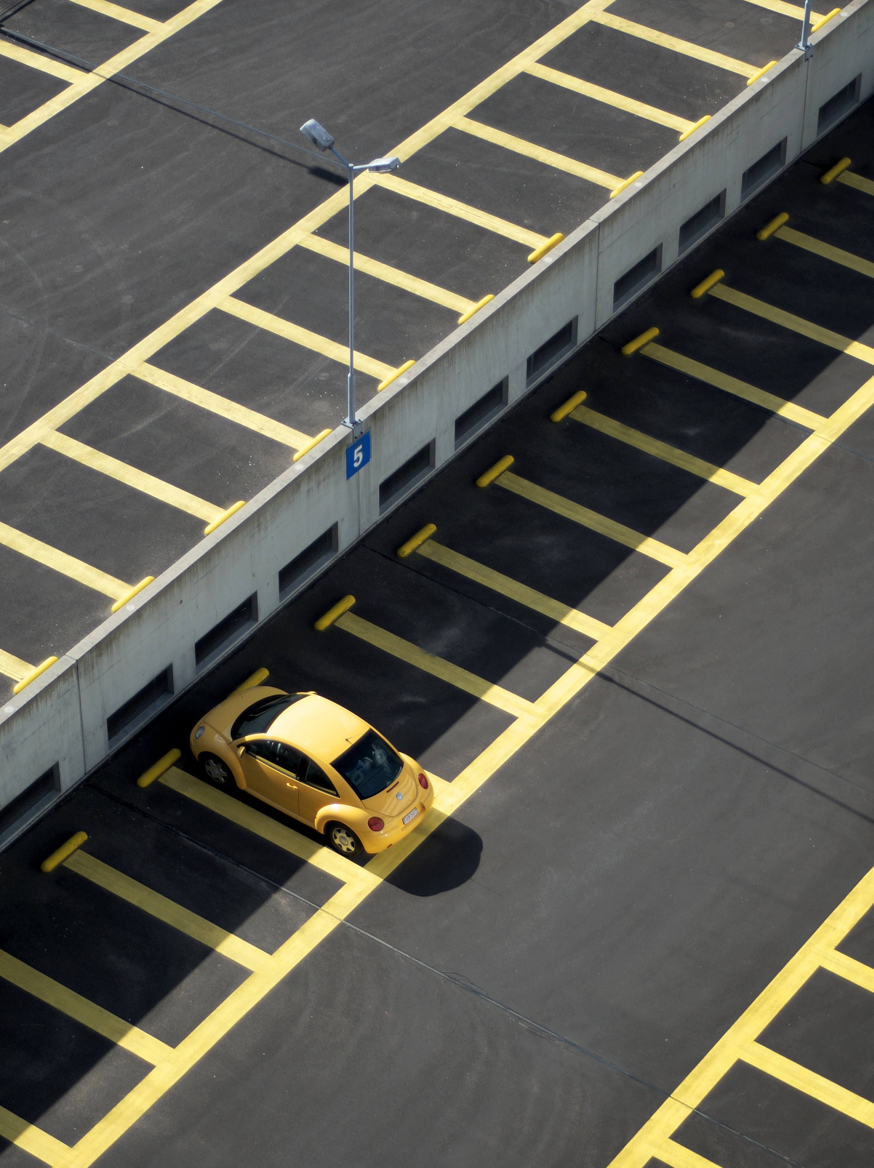 yellow, auto, cars, minimalism, parking download HD wallpaper