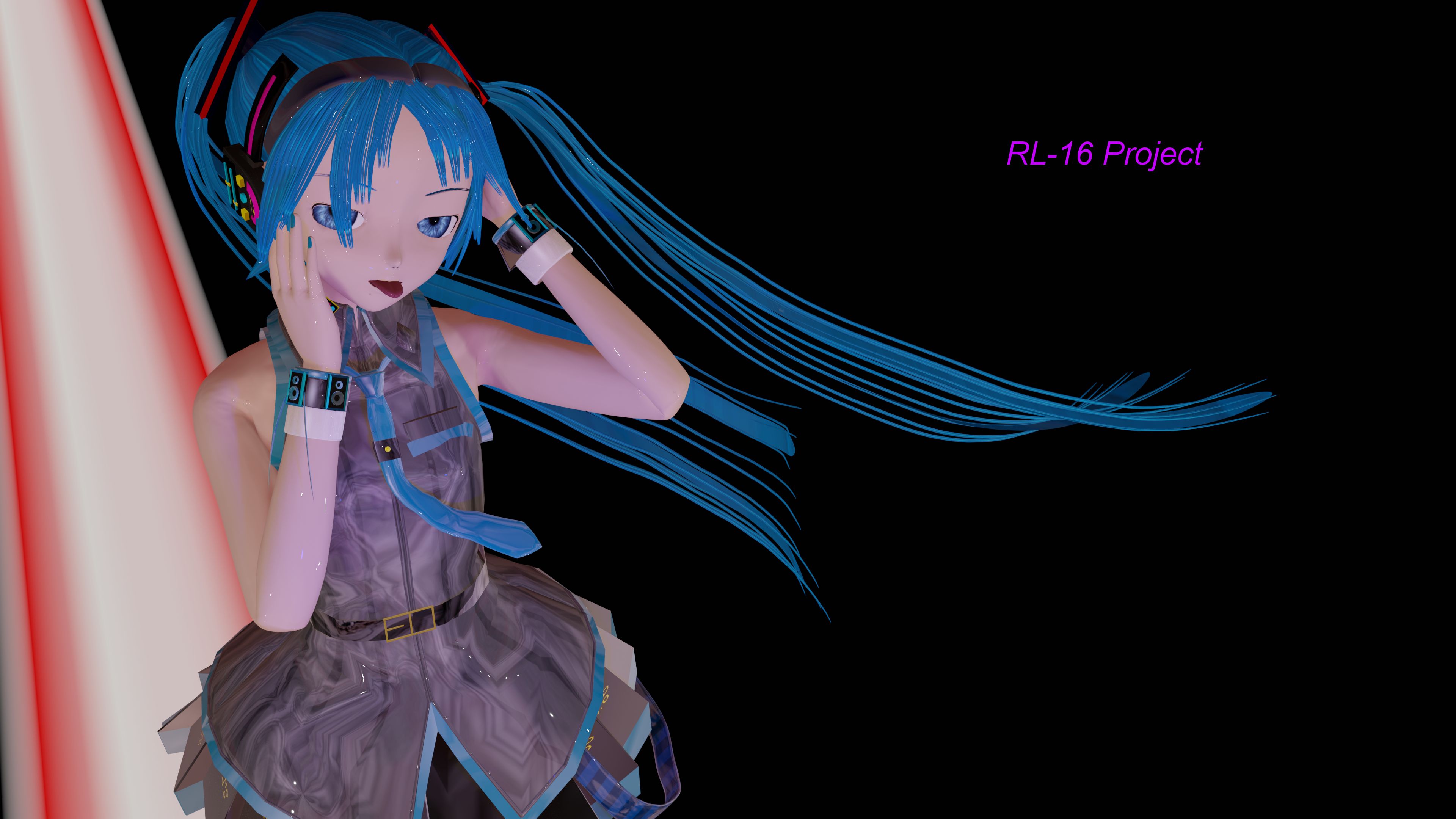 HD desktop wallpaper: Anime, Vocaloid, Blue Eyes, Blue Hair, Hatsune Miku,  Long Hair, Blender, Blender 3D download free picture #1043248
