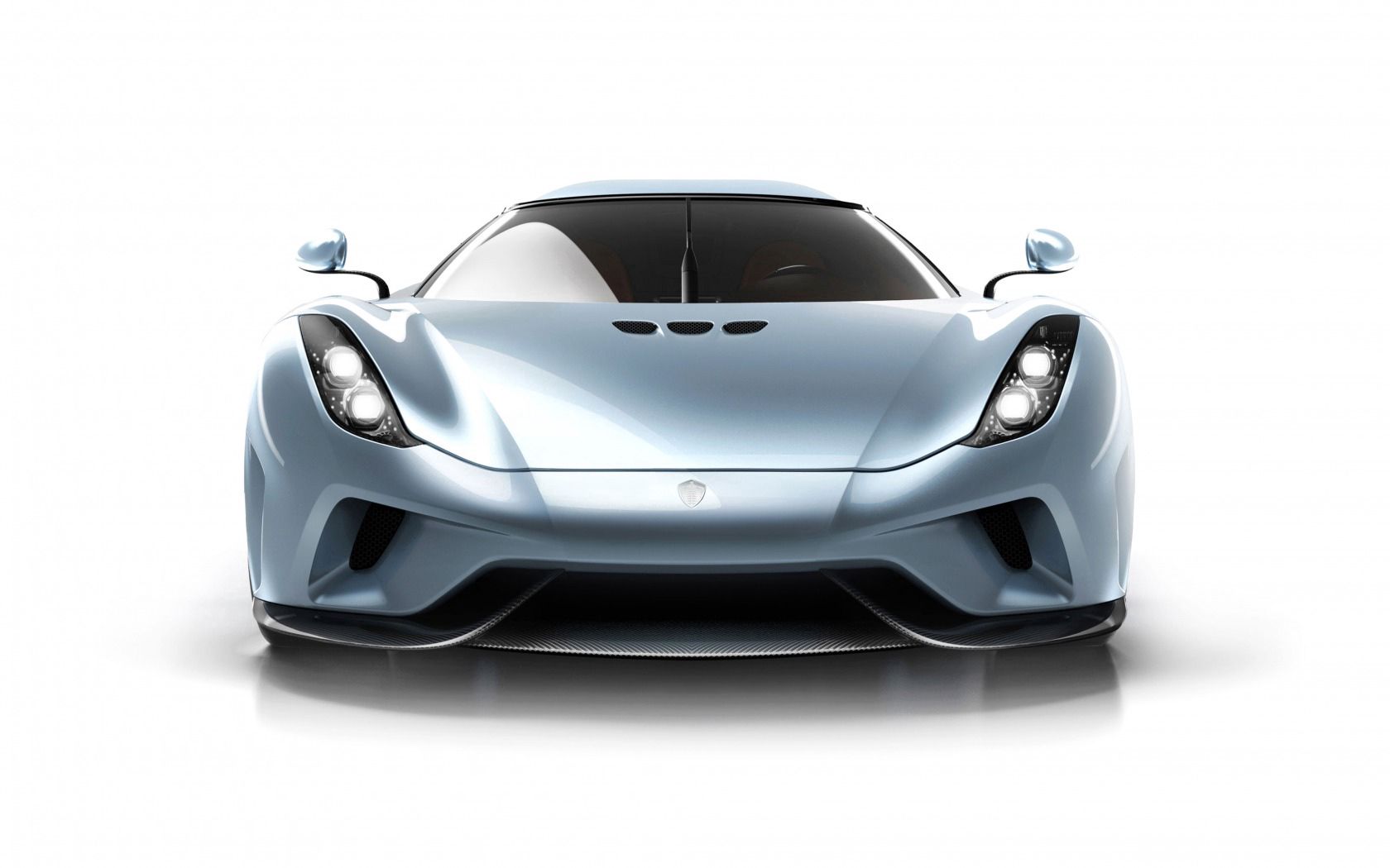 62214 Screensavers and Wallpapers Silvery for phone. Download koenigsegg, cars, front view, silver, silvery, 2015, regera pictures for free