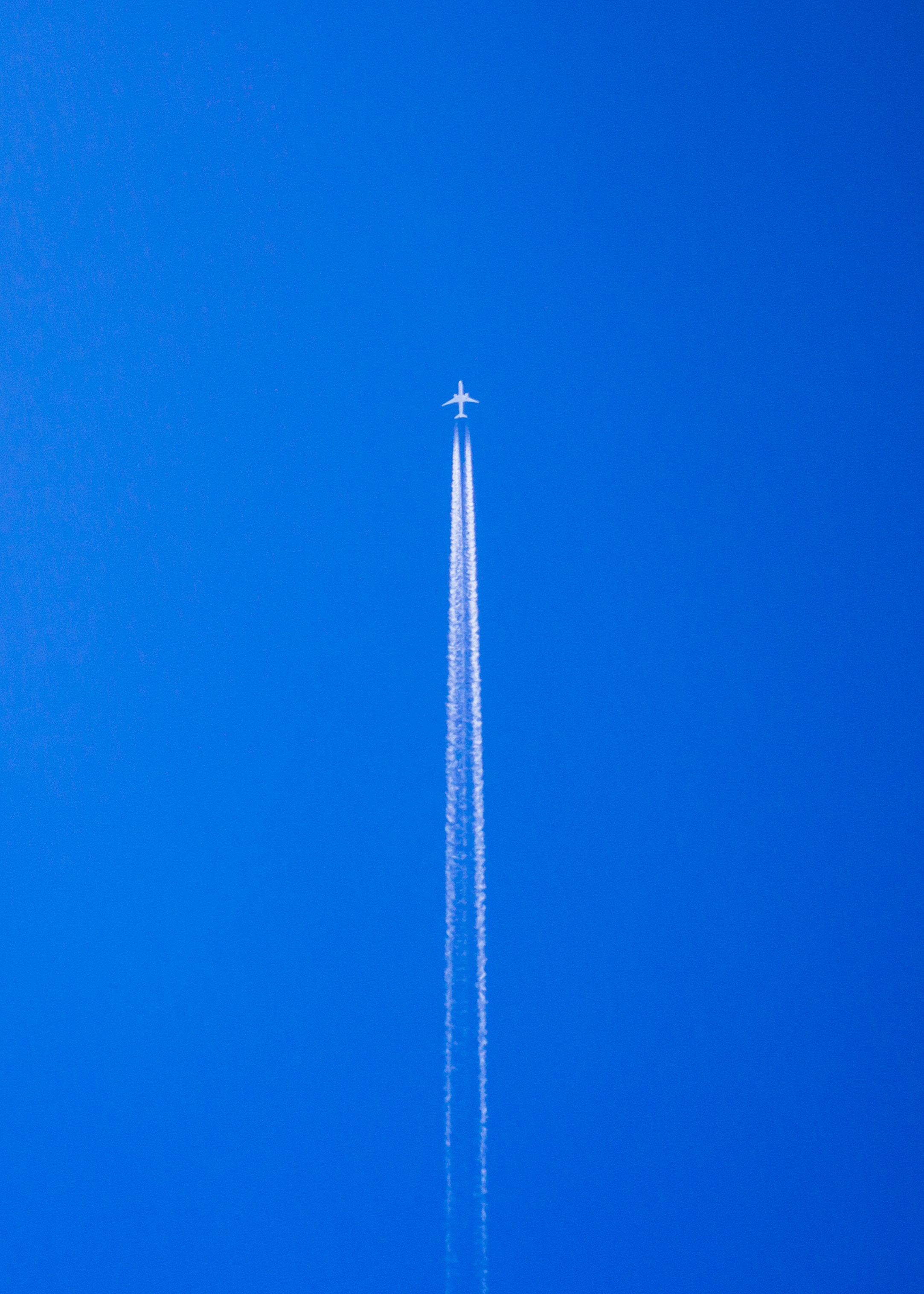 minimalism, smoke, plane, sky Vertical Wallpapers