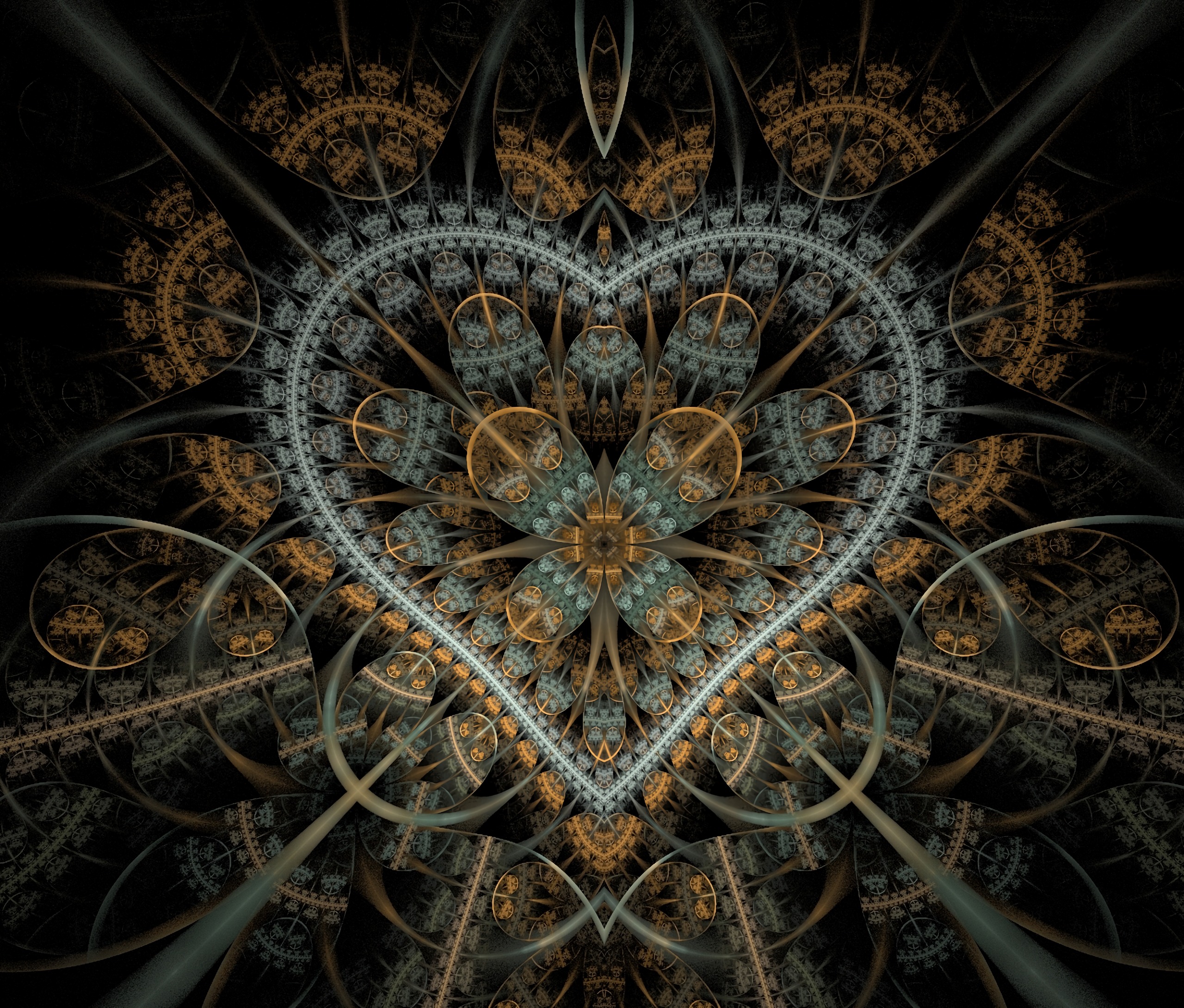 heart, abstract, pattern, fractal, confused, intricate lock screen backgrounds