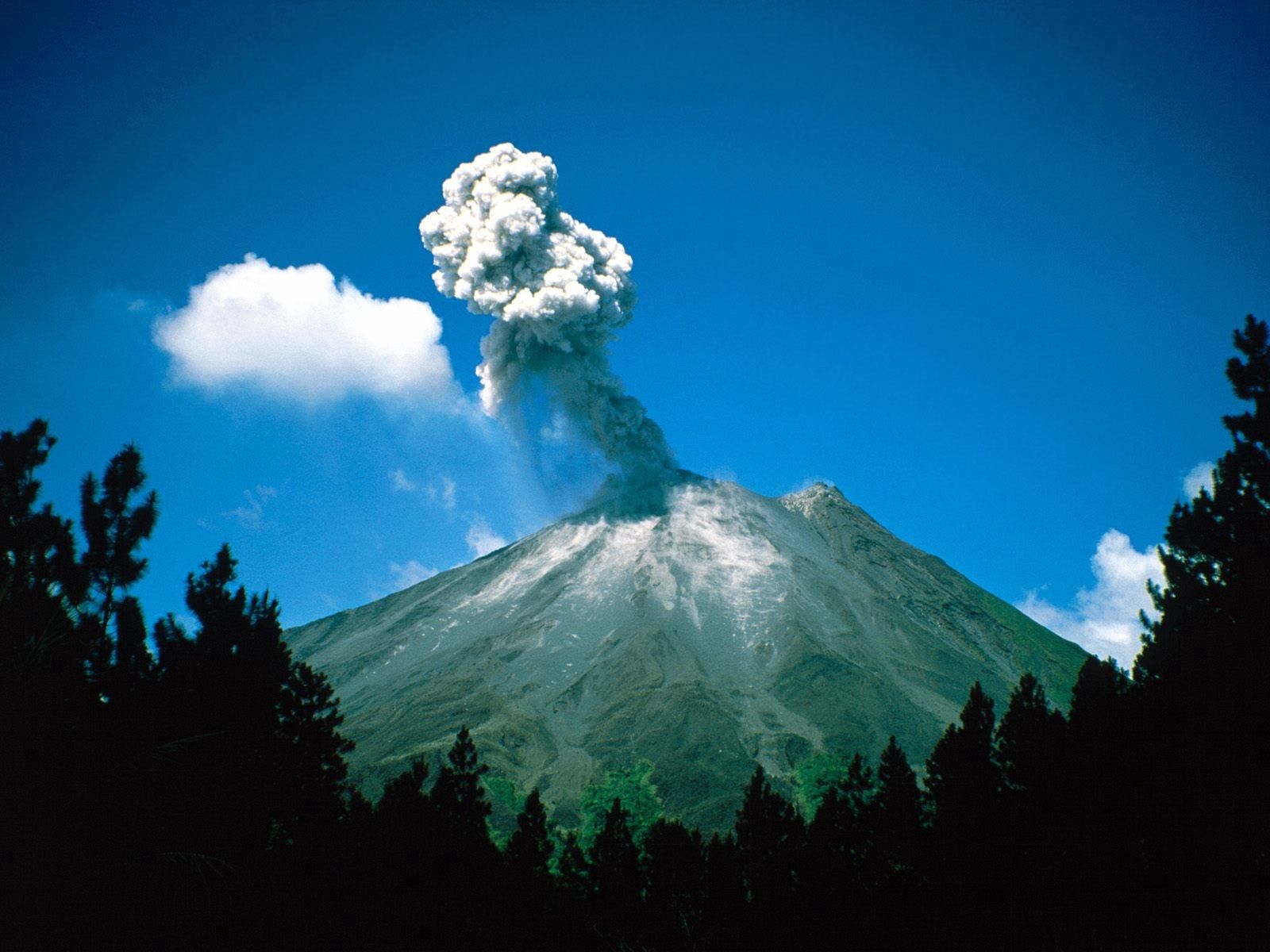 smoke, nature, sky, volcano, eruption, costa rica phone wallpaper