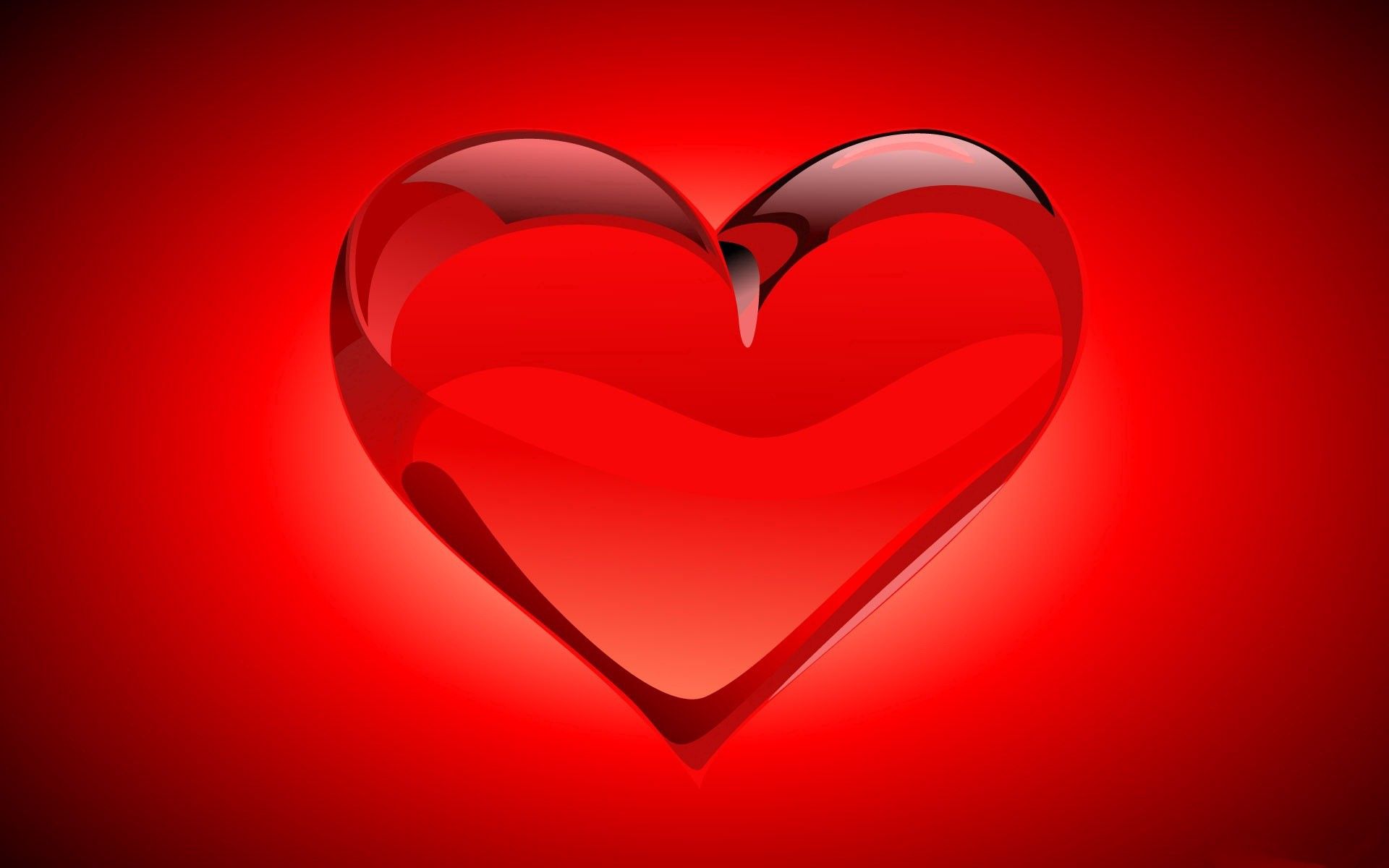 Mobile Wallpaper Light Coloured heart, red, bright, light