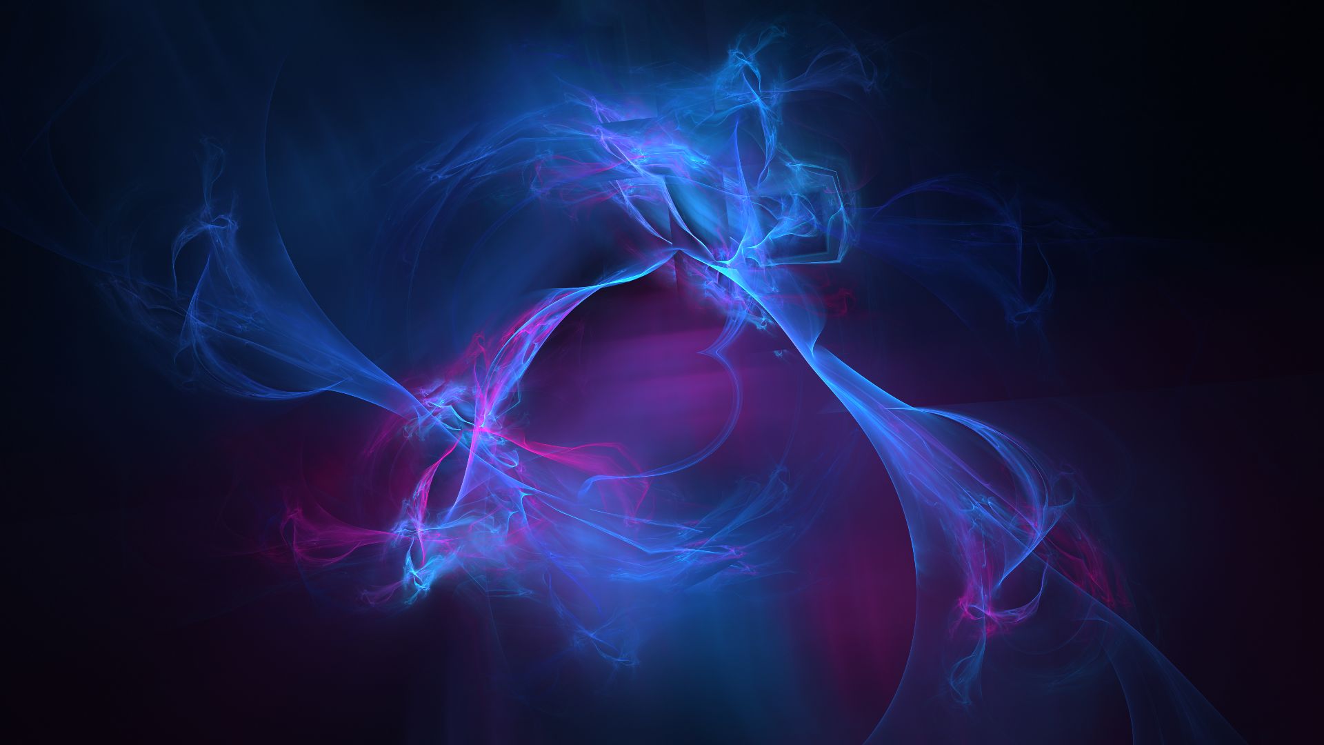 space, fractal, plasma, blue home screen for smartphone