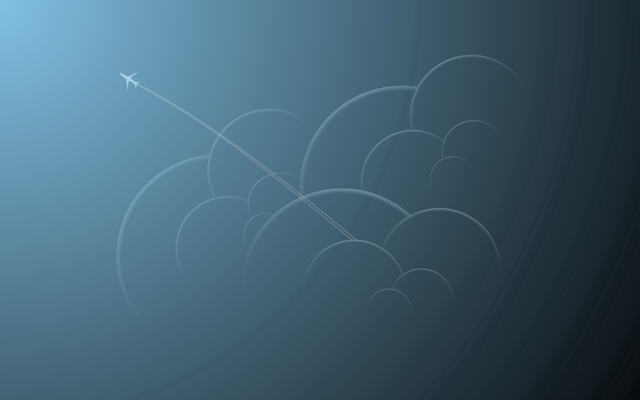 Mobile Wallpaper Plane vector, clouds, airplane, drawing