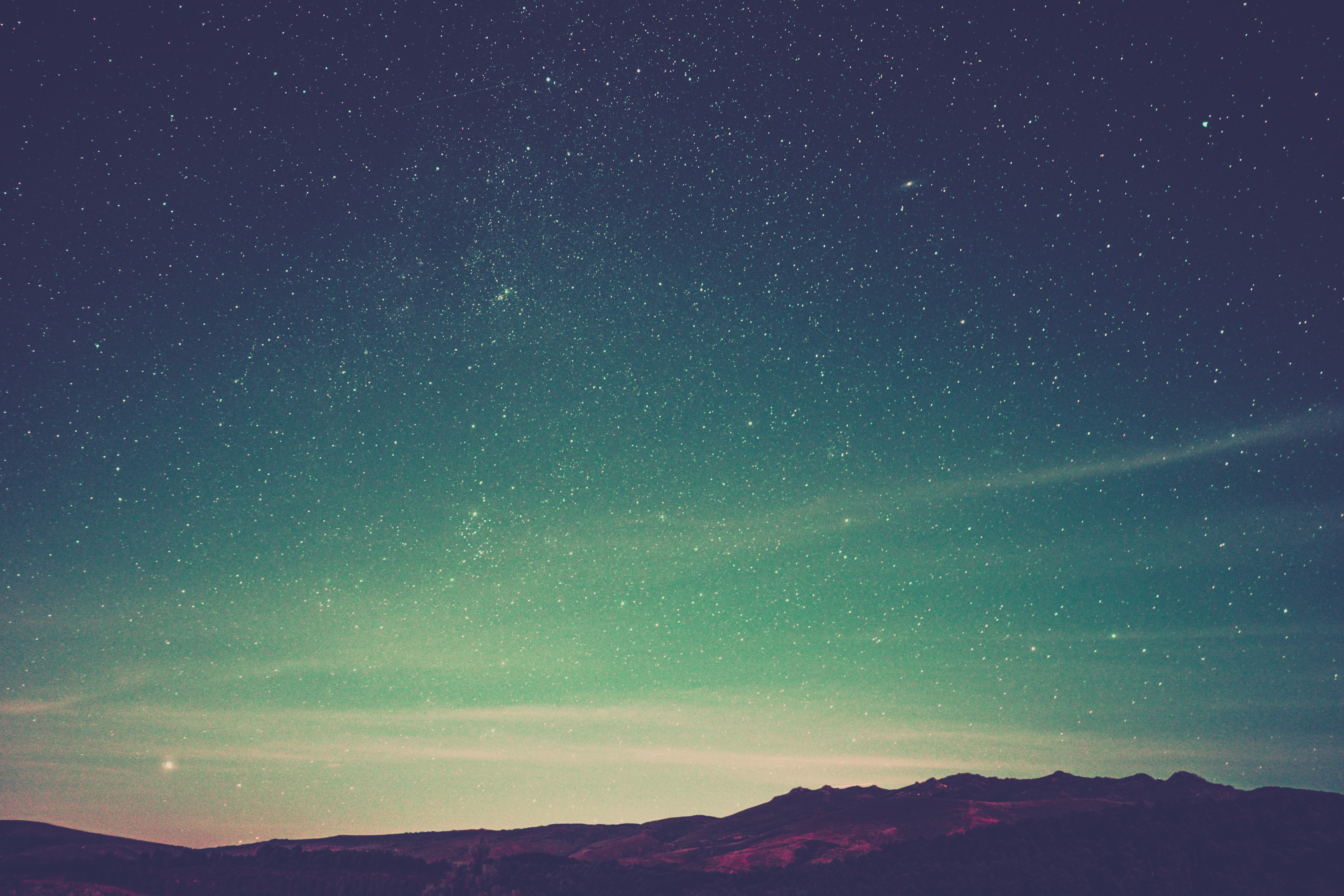 Images & Pictures shining, mountains, nature, sky Starry Sky