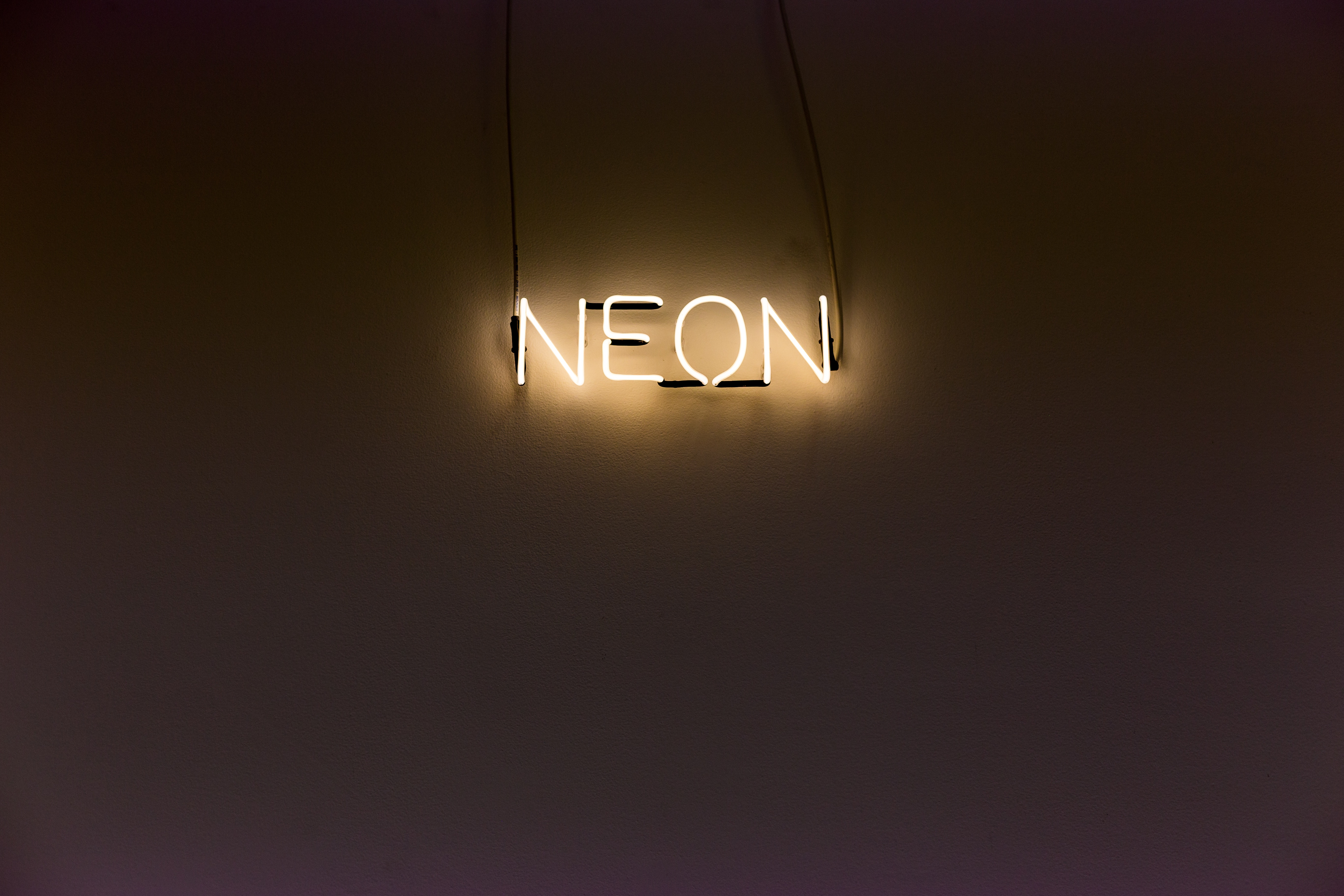 neon, inscription, wall, illumination, backlight, words Phone Background