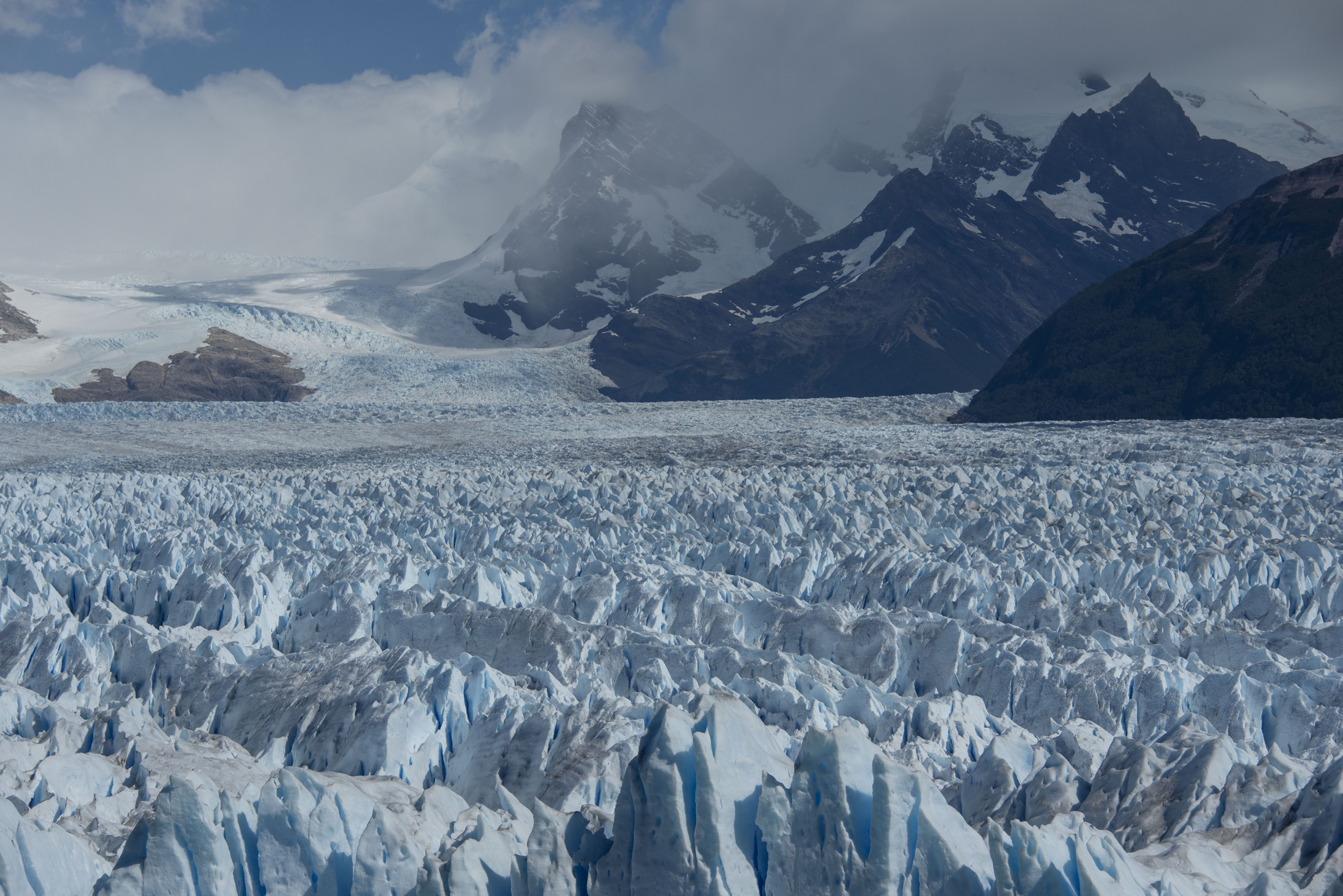 glacier, landscape, nature, mountains, ice, frozen