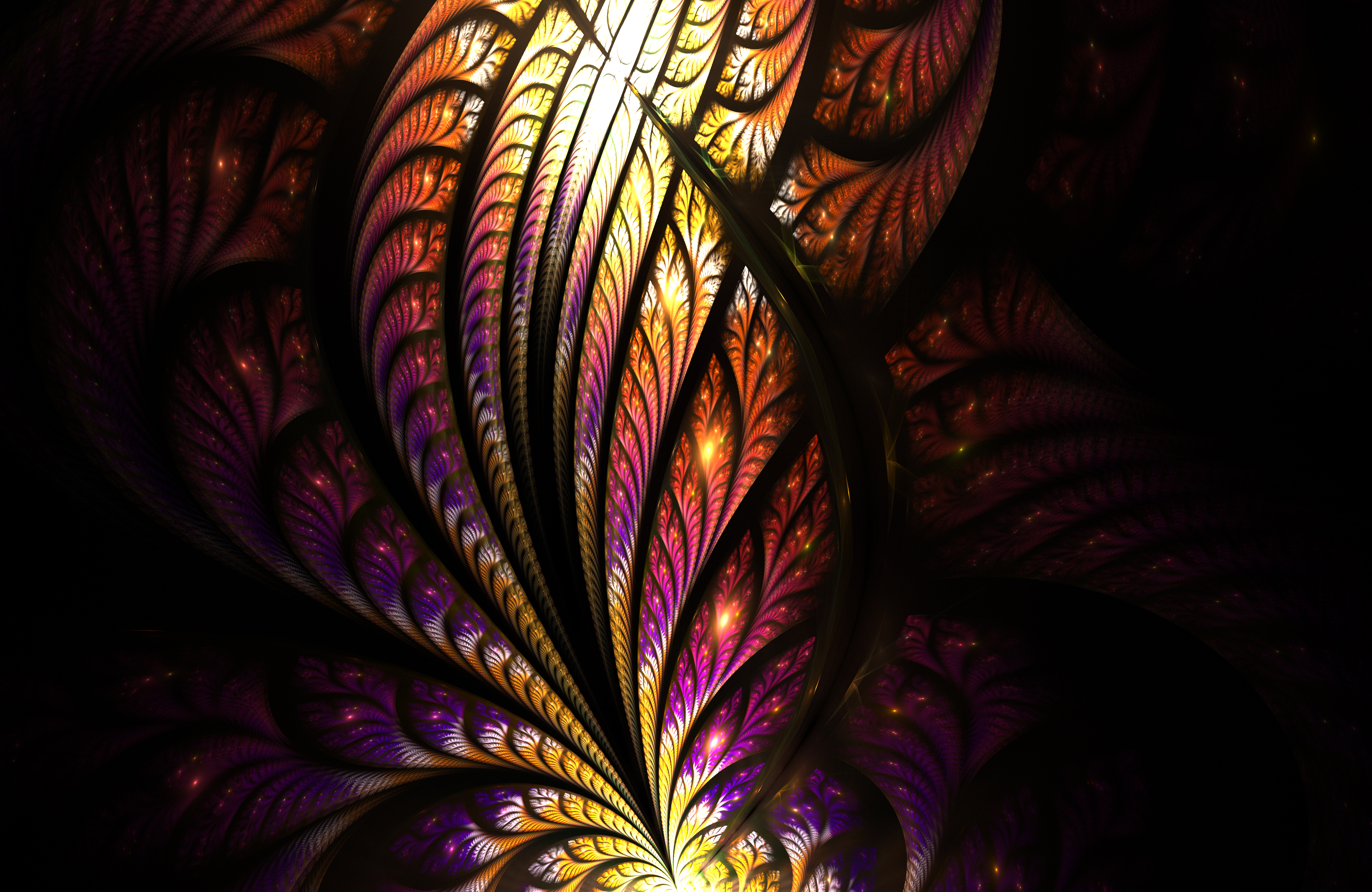 glow, abstract, bright, pattern, fractal, confused, intricate