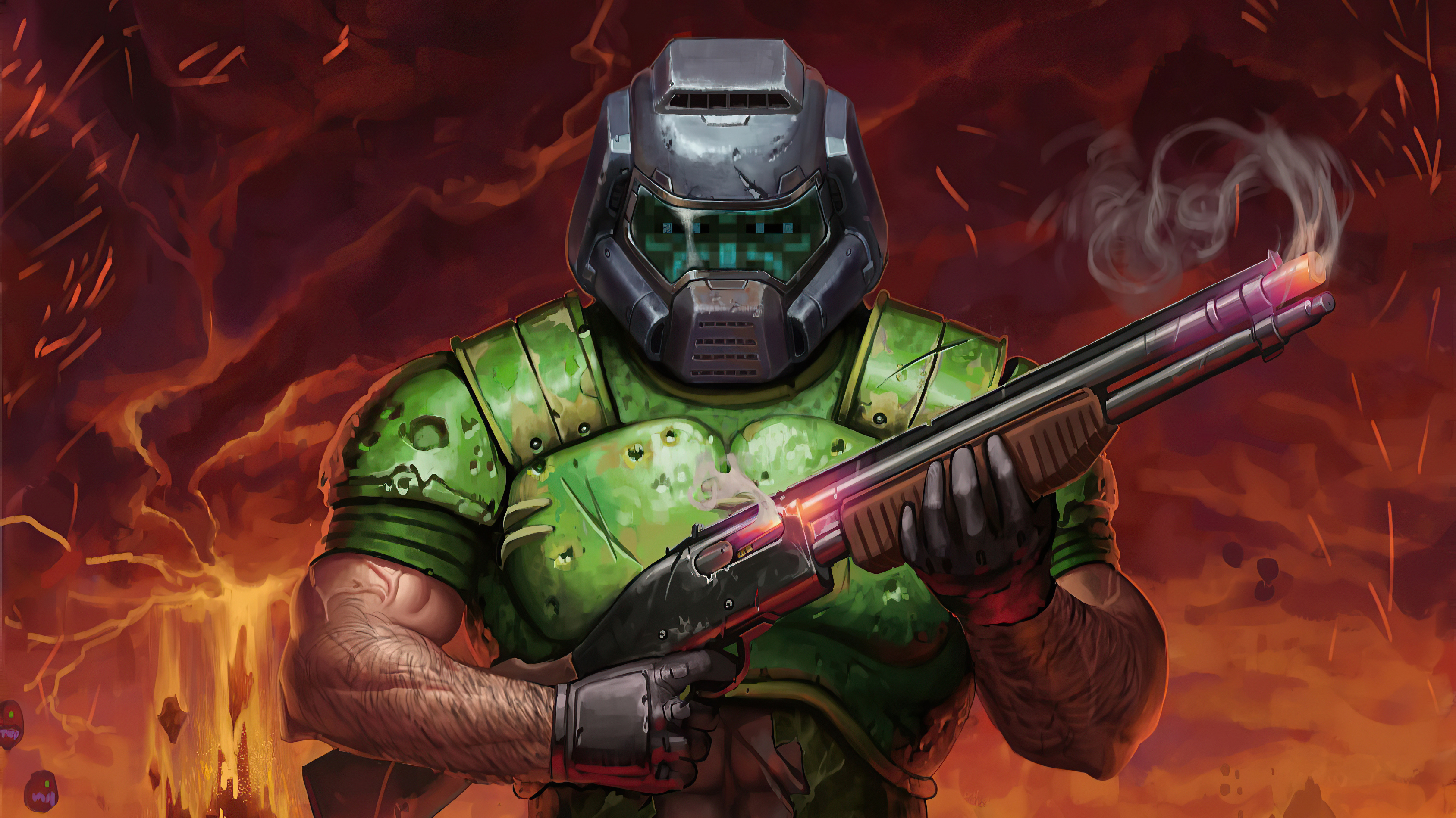 Doom slayer рисунок