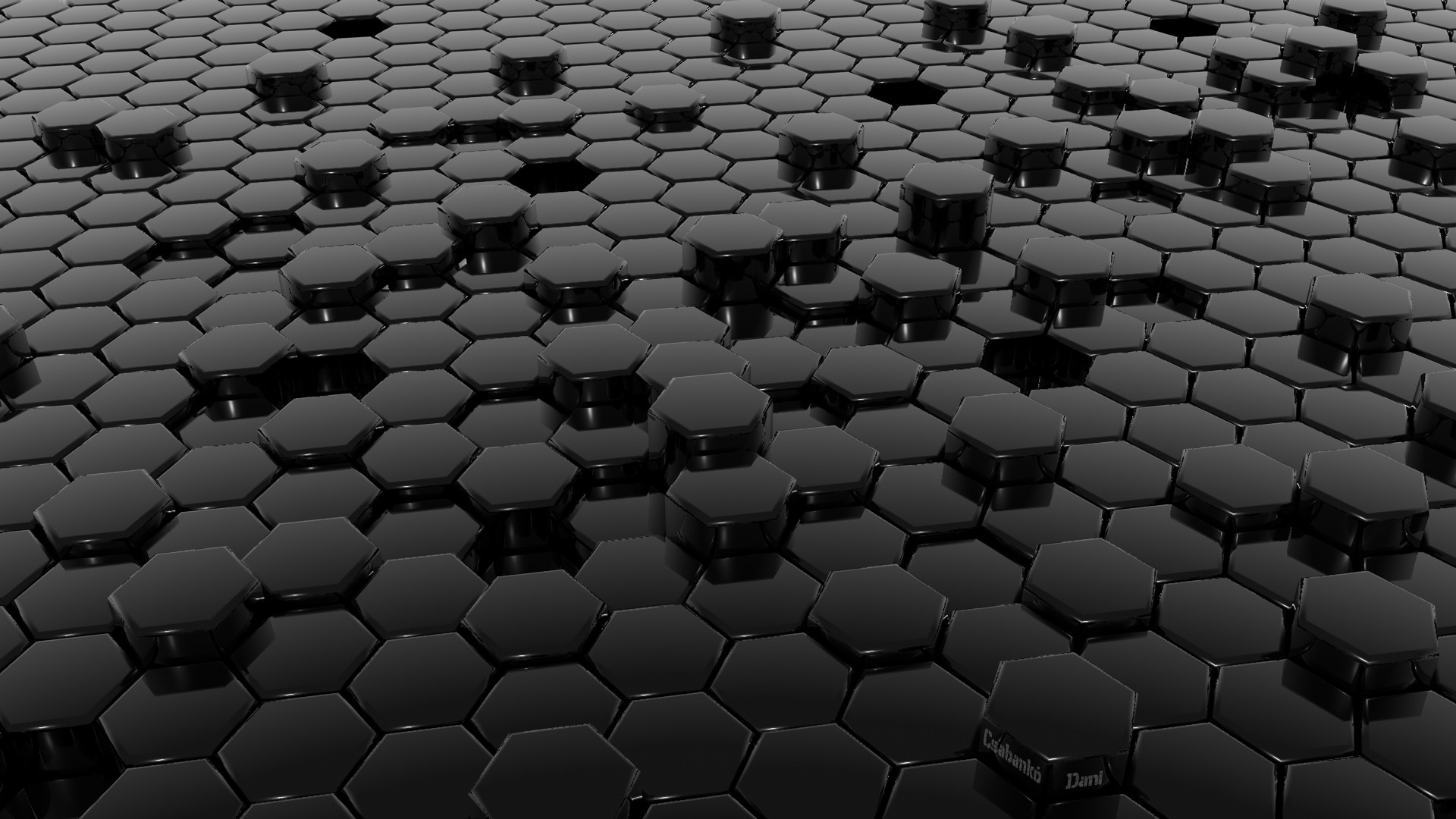 HD wallpaper hexagon, black, 3d, 3d art, artistic
