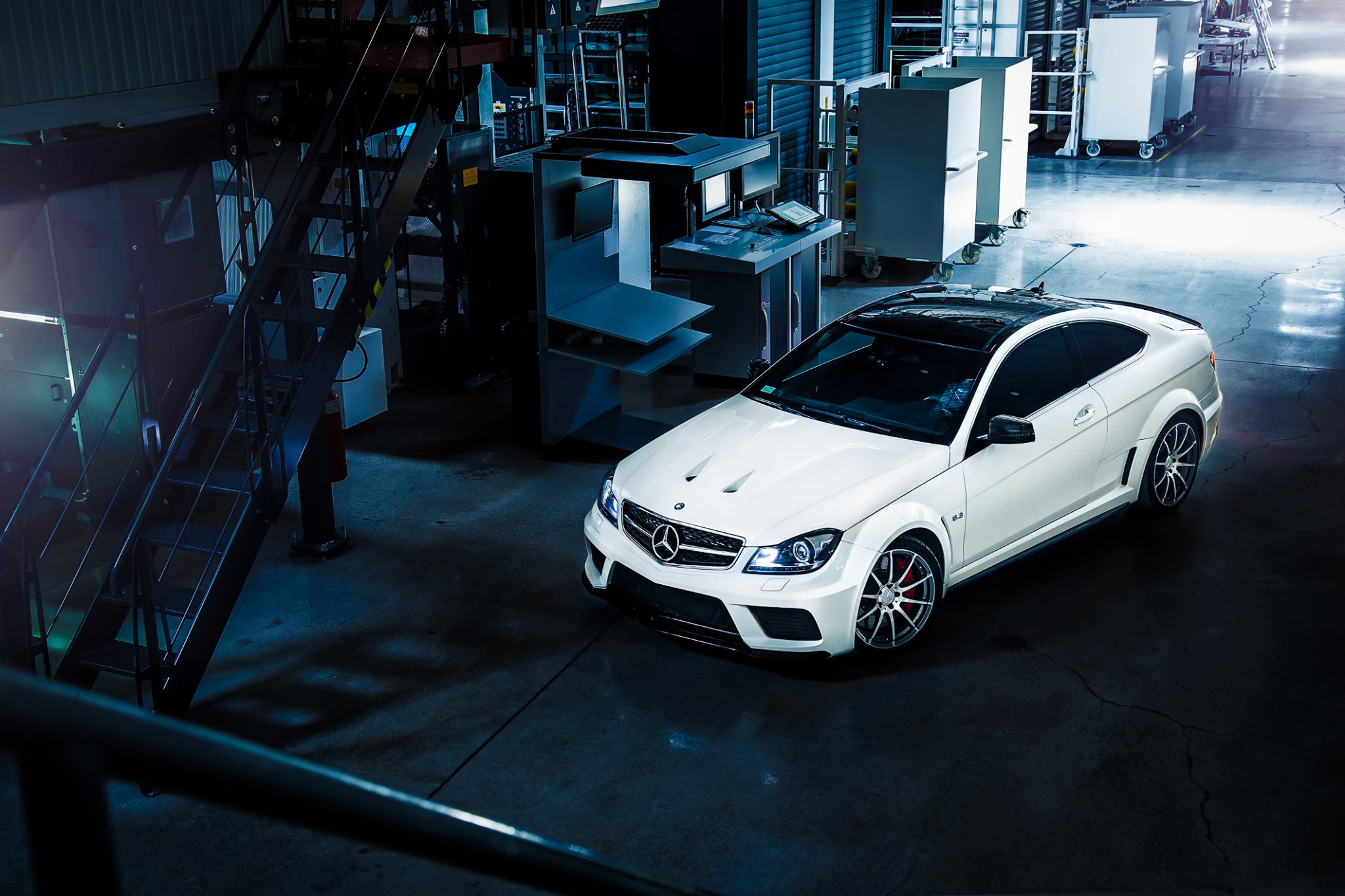mercedes-benz, cars, white, side view, amg, c63 for android