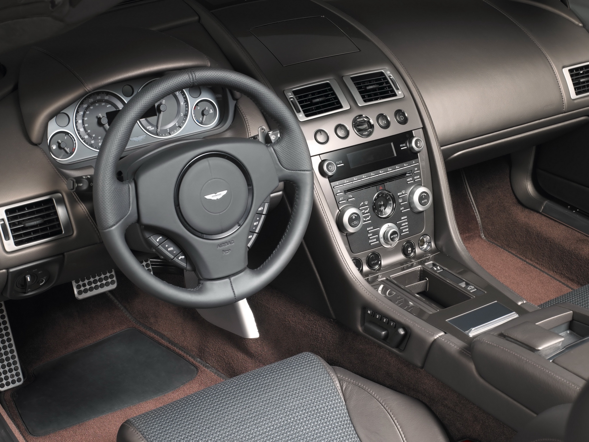 cars, interior, aston martin, dbs, steering wheel, rudder, salon, speedometer, 2010