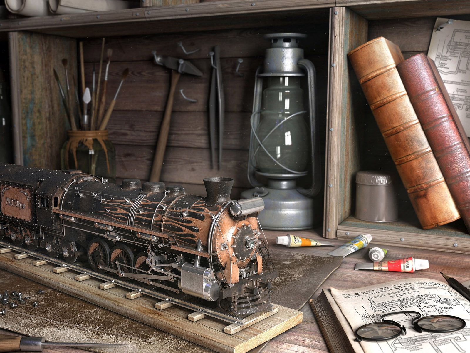 locomotive, miscellanea, toy, steam locomotive Books HQ Background Images