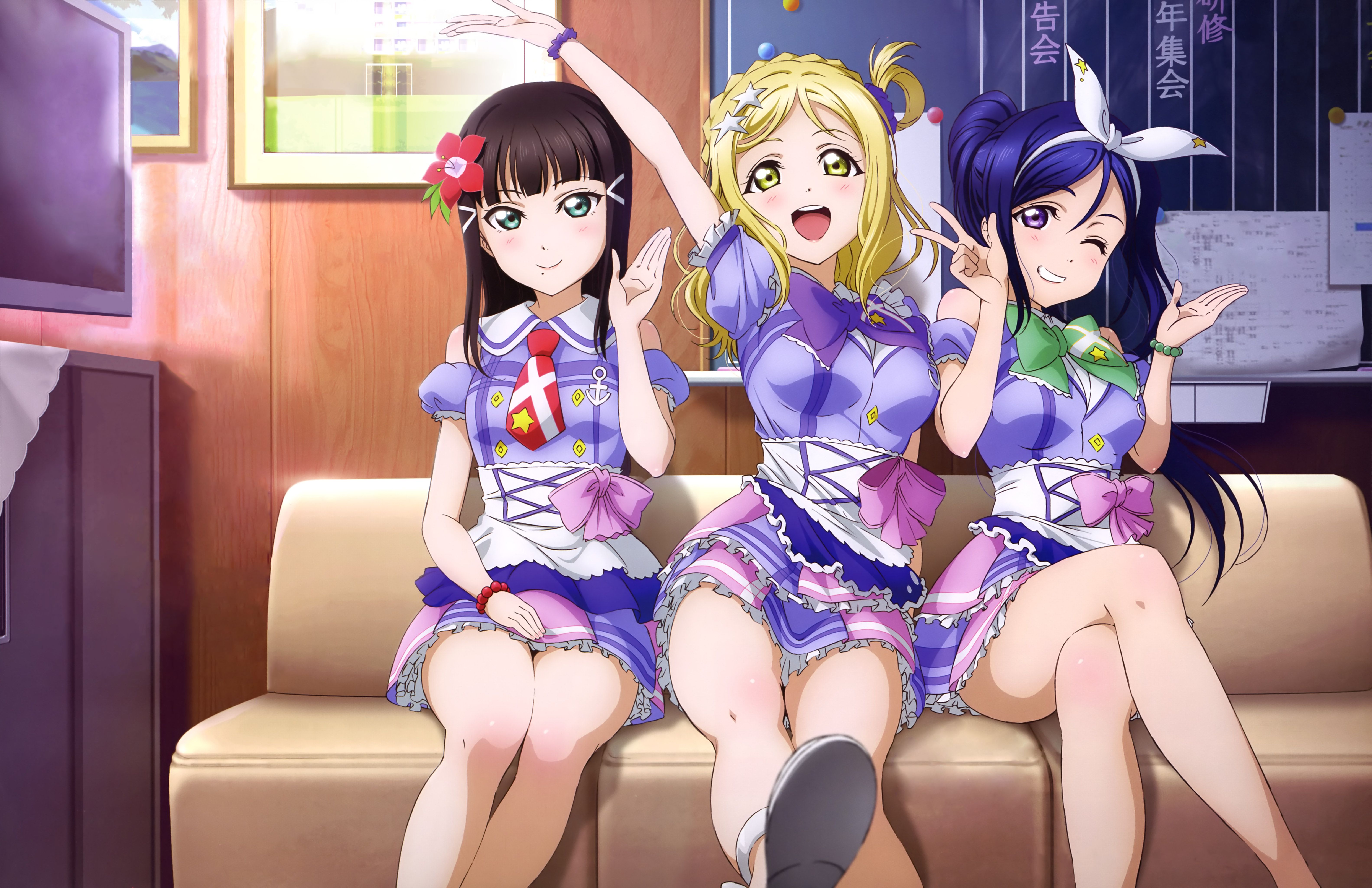 Download background anime, love live! sunshine!!, dia kurosawa, kanan matsu...