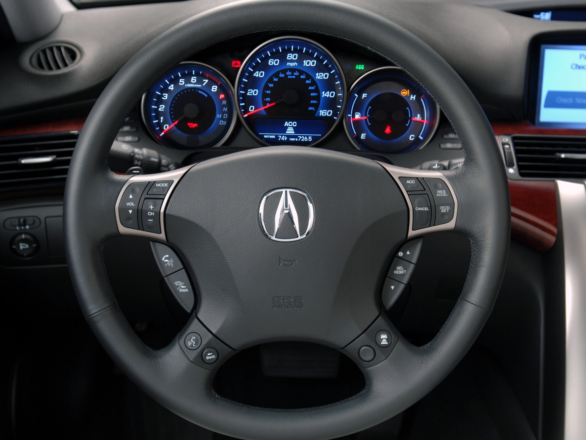 32k Wallpaper Steering Wheel acura, interior, cars, rudder