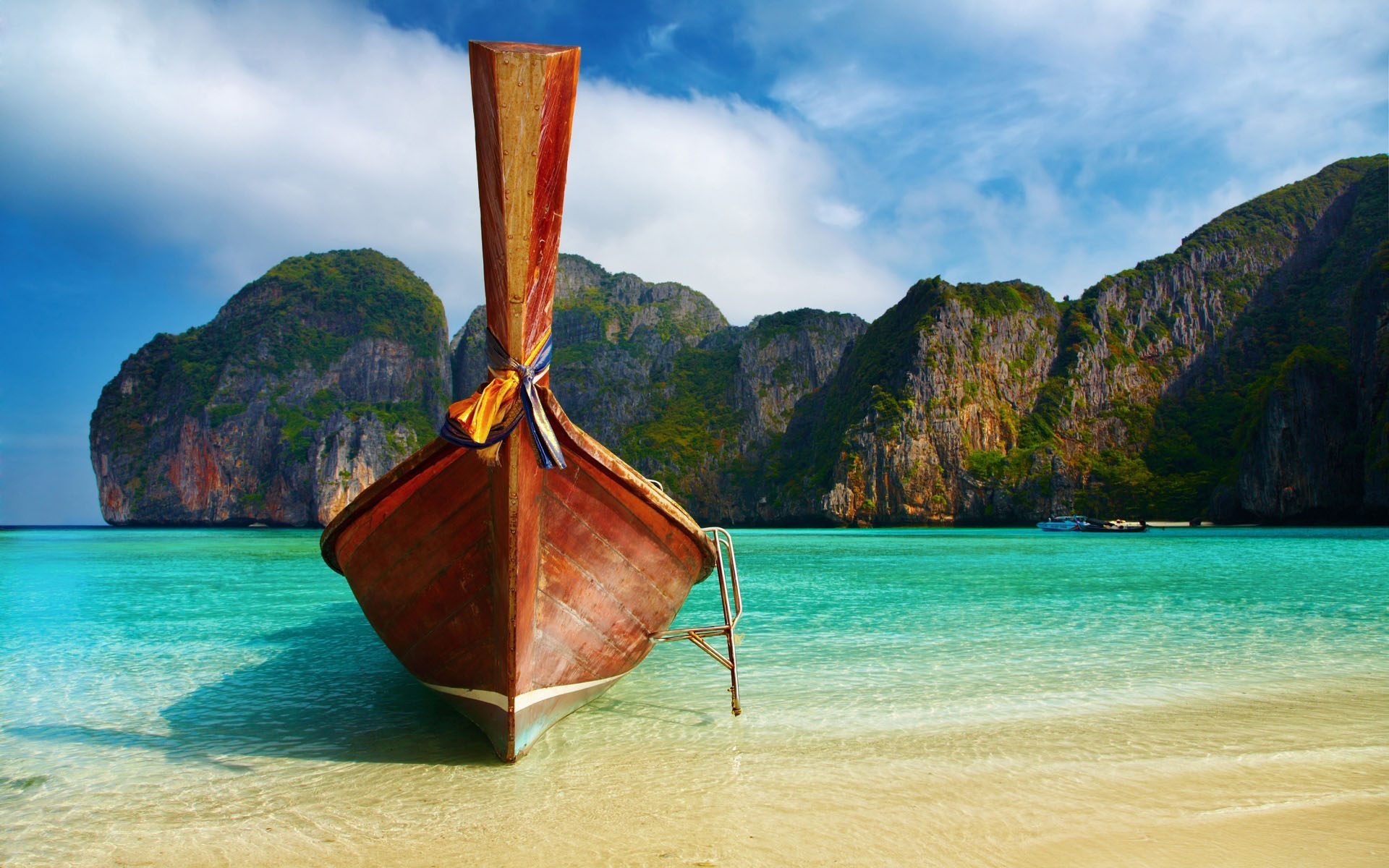 thailand, vehicles, boat, beach, canoe, coastline, earth, nature, ocean HD wallpaper