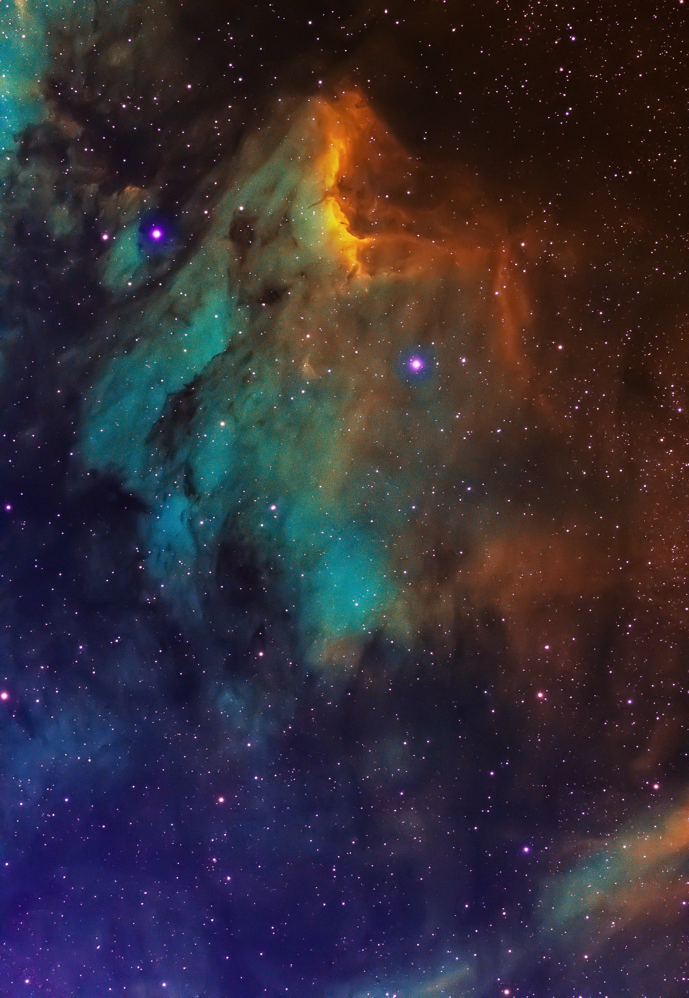 nebula, universe, stars, multicolored, motley