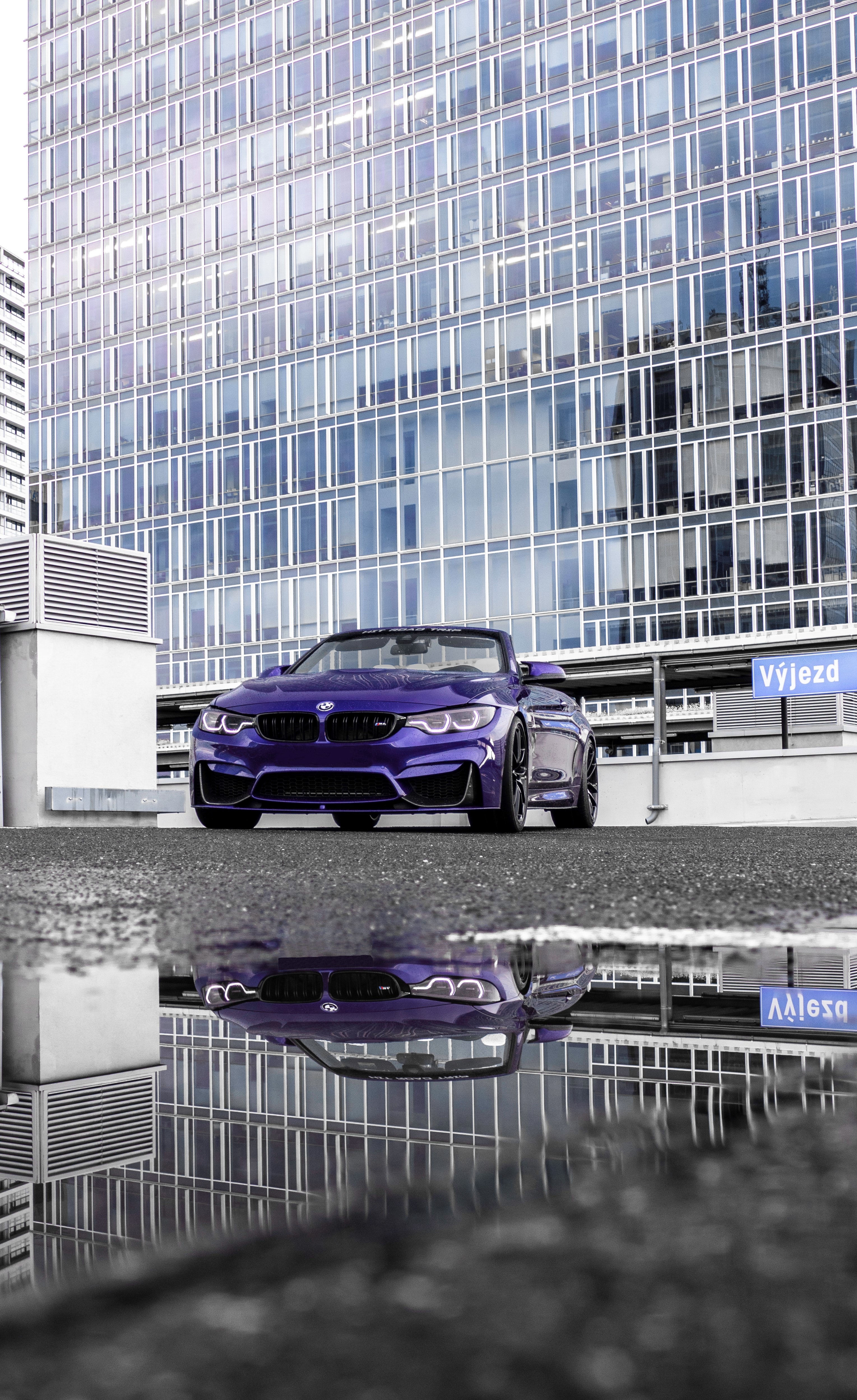 bmw, violet, cars, car, purple, cabriolet, parking, bmw m4 1080p