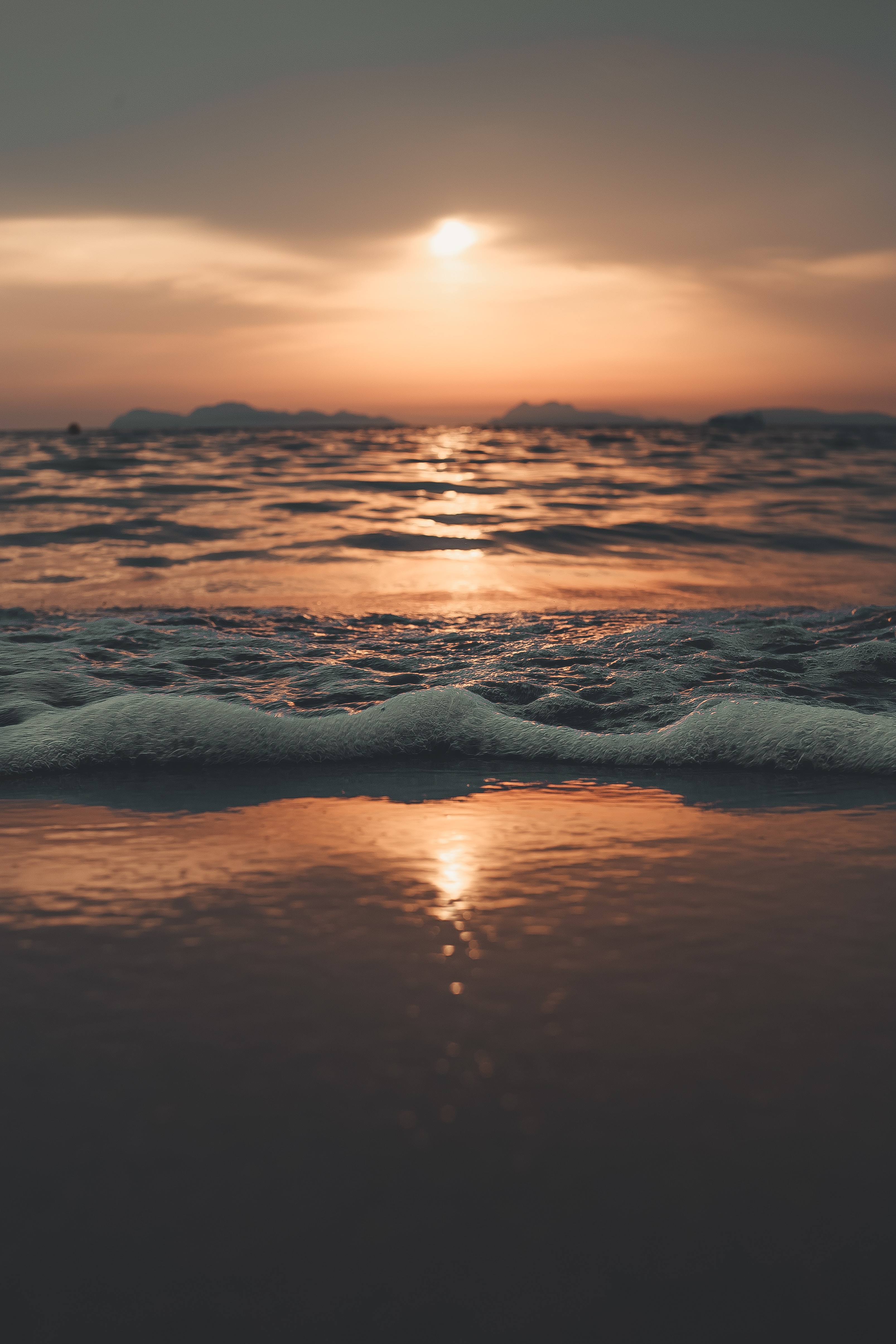 Ultrawide Wallpapers Sea sunset, water, waves, nature