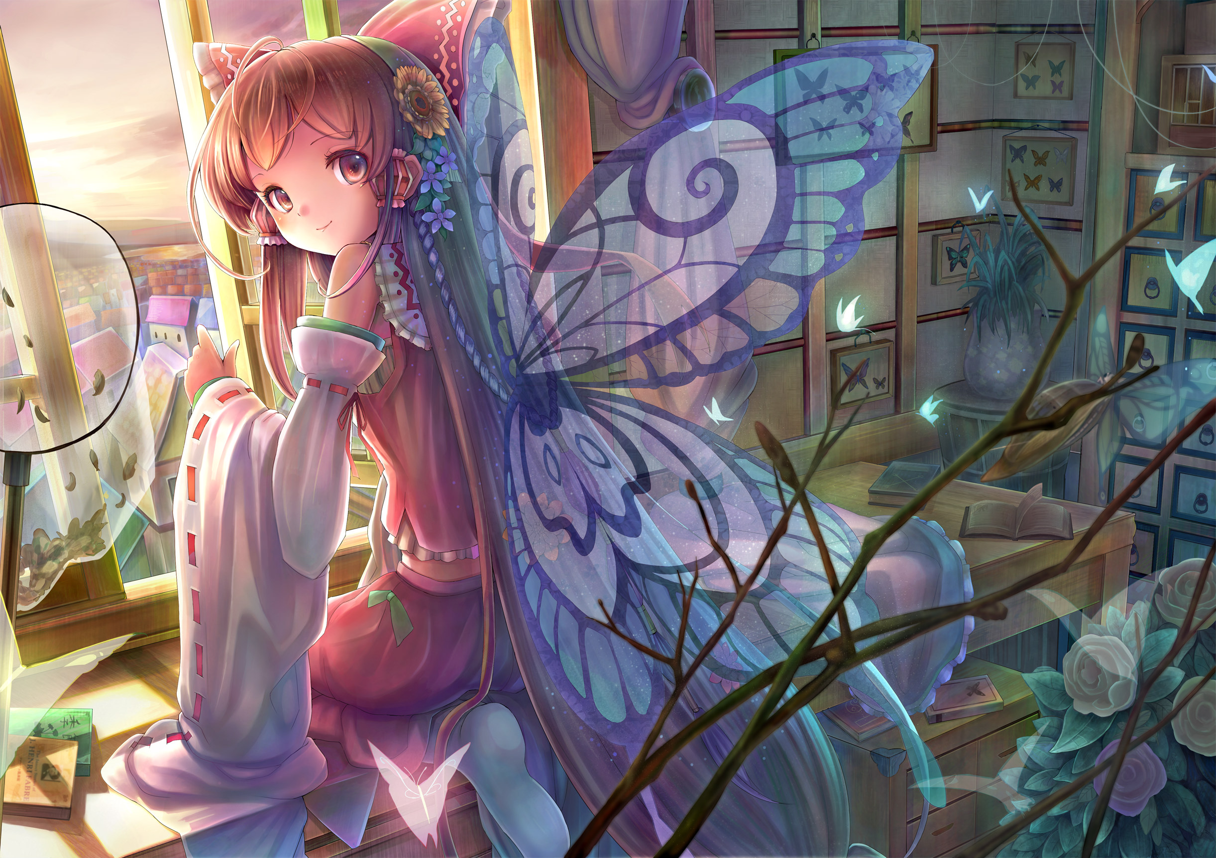 8k Images touhou, book, anime, flower