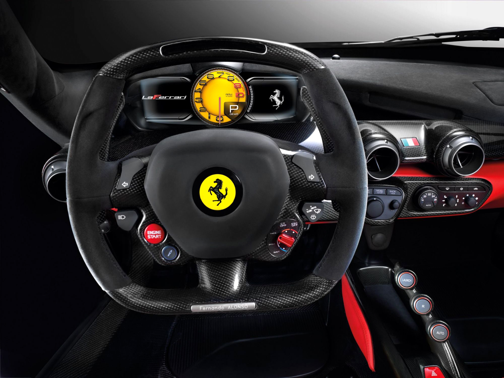 105357 Screensavers and Wallpapers Steering Wheel for phone. Download auto, ferrari, cars, steering wheel, rudder, salon, laferrari pictures for free