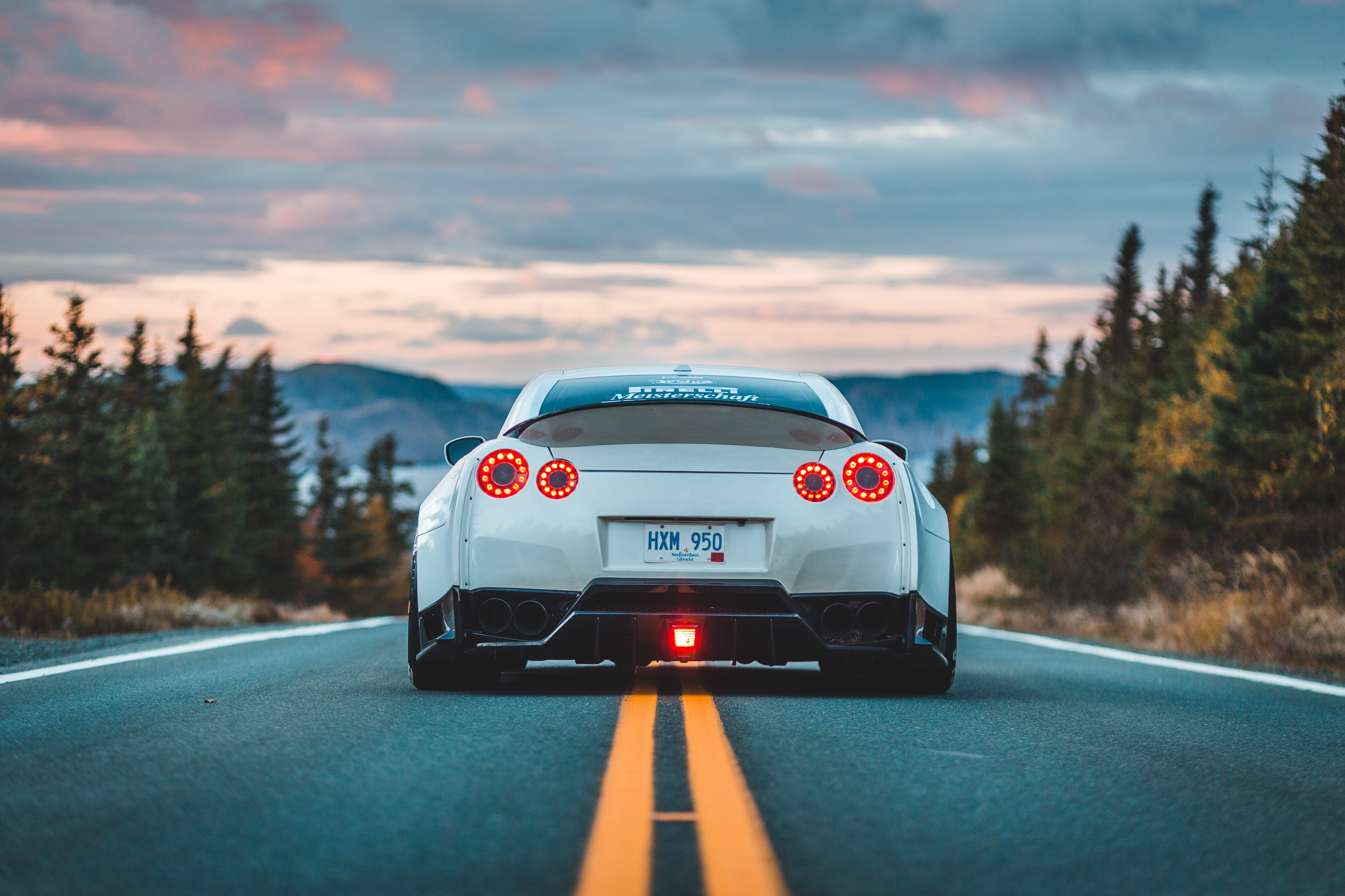 83100 Screensavers and Wallpapers Rear View for phone. Download nissan, cars, road, markup, car, asphalt, back view, rear view, nissan gt-r pictures for free