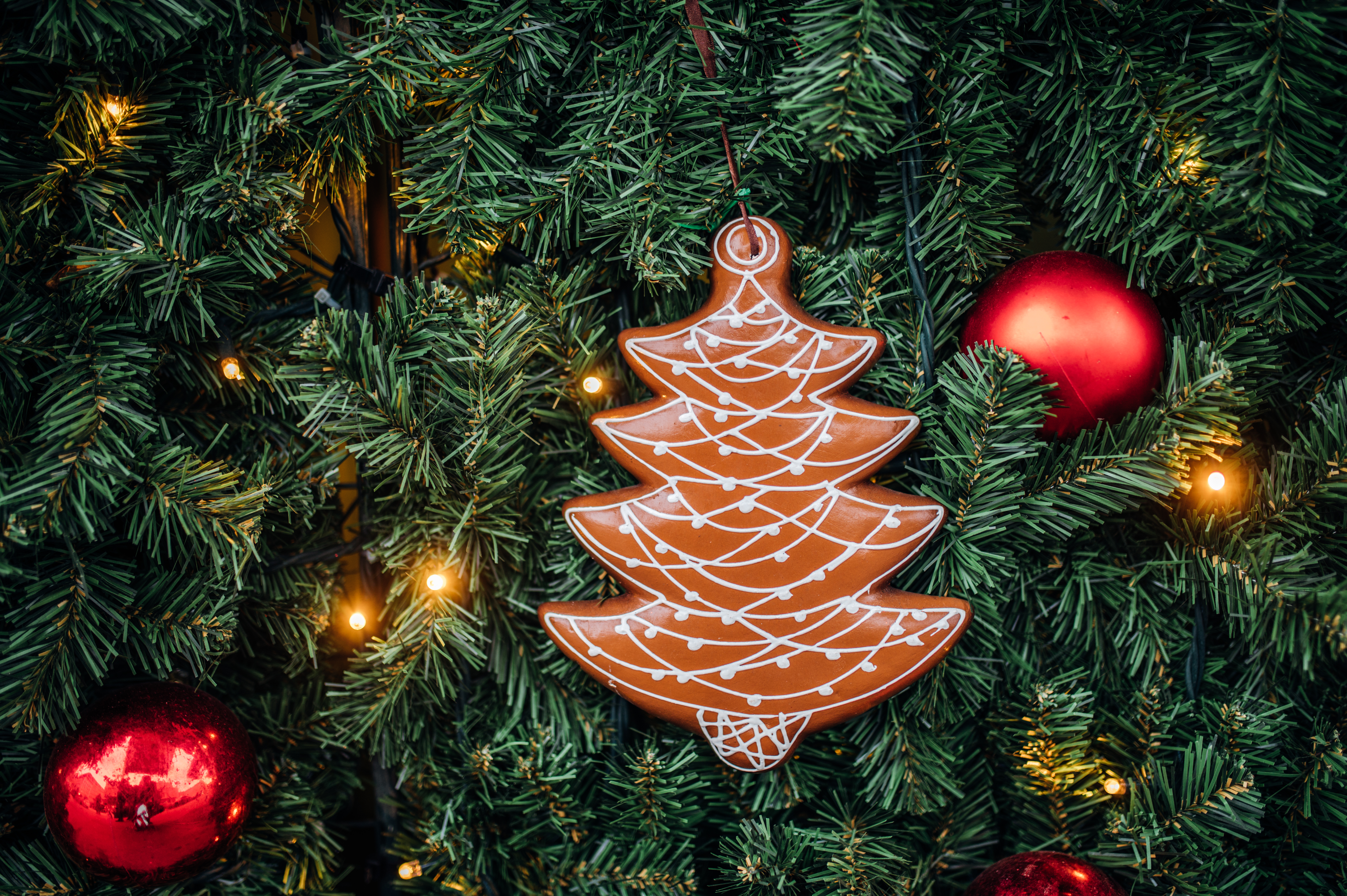 Garland decorations, christmas tree, holiday, christmas Free Stock Photos