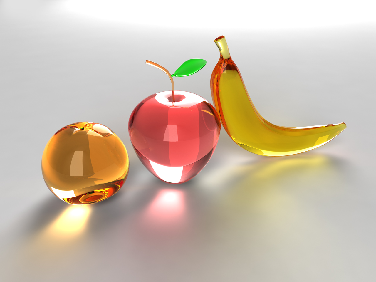 apple, orange (fruit), glass, food, banana, fruit Full HD