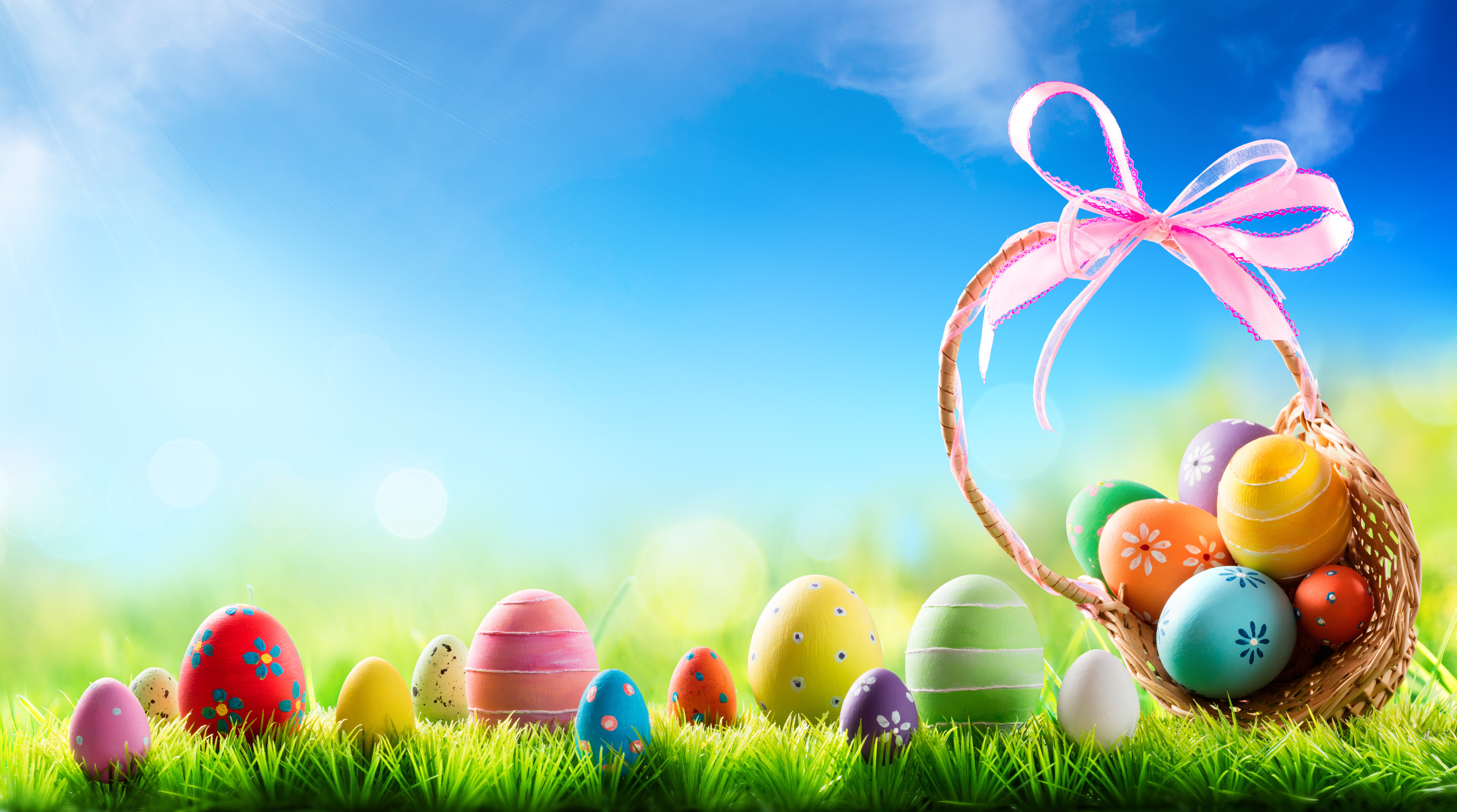 Free HD, 4K, 32K, Ultra HD colorful, holiday, easter egg, sky