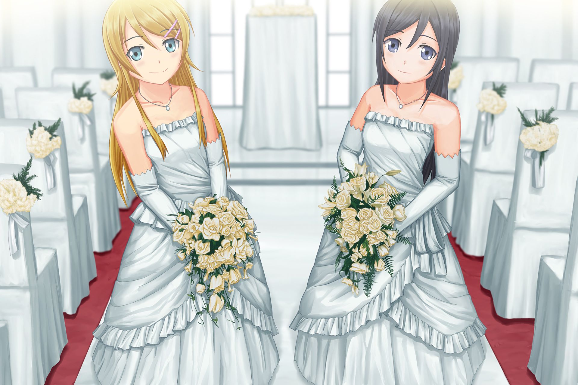Аниме девочки свадьба