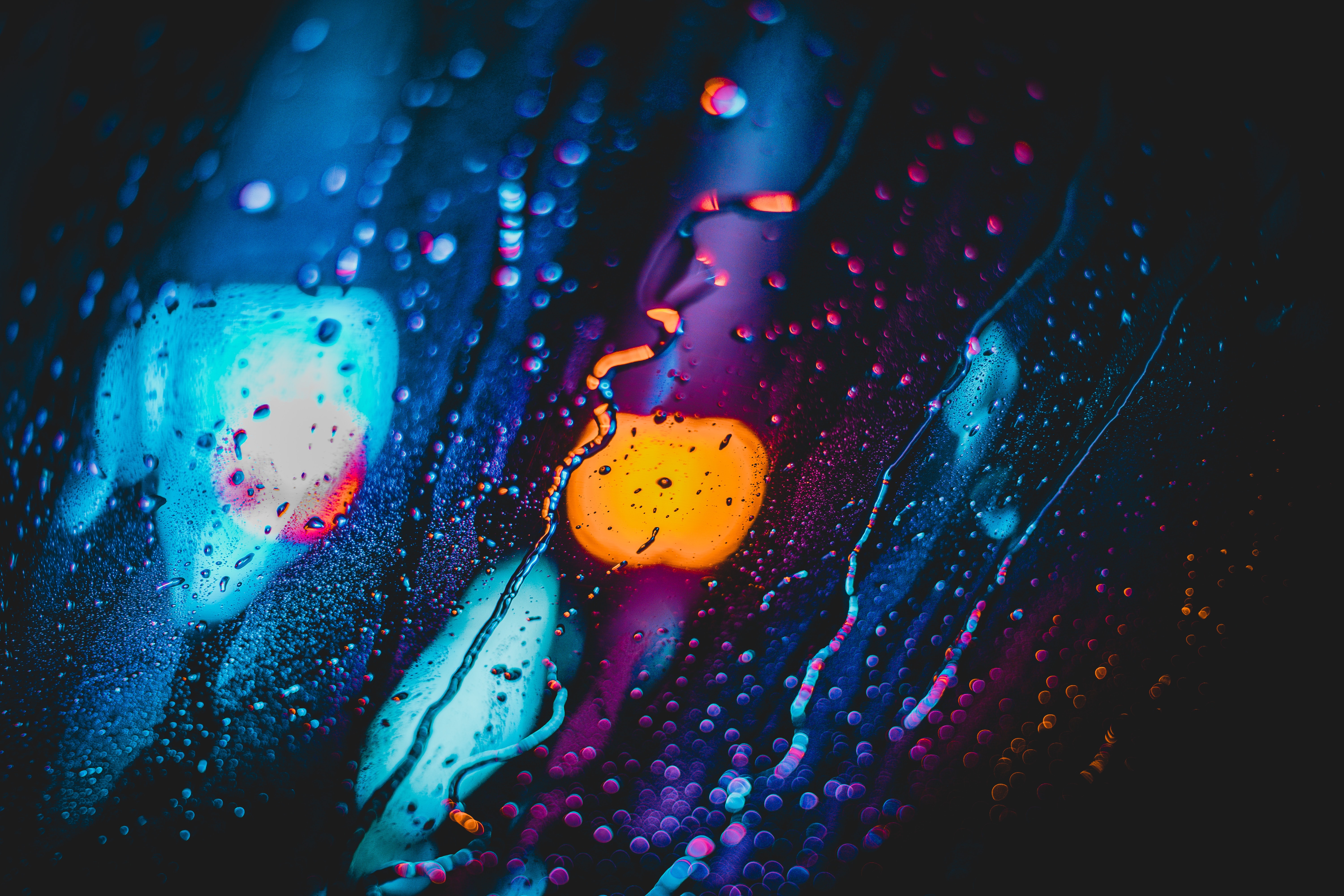 blur, miscellaneous, neon, drops, glare, miscellanea, smooth, glow cell phone wallpapers