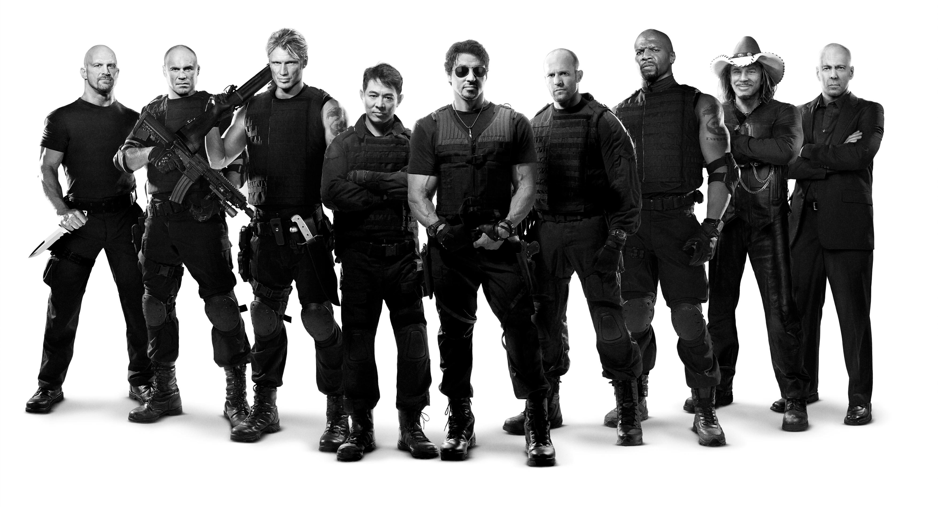 movie, the expendables, barney ross, bruce willis, church (the expendables), dan paine, dolph lundgren, gunnar jensen, hale caesar, jason statham, jet li, lee christmas, mickey rourke, randy couture, steve austin, sylvester stallone, terry crews, toll road, tool (the expendables), yin yang (the expendables) High Definition image
