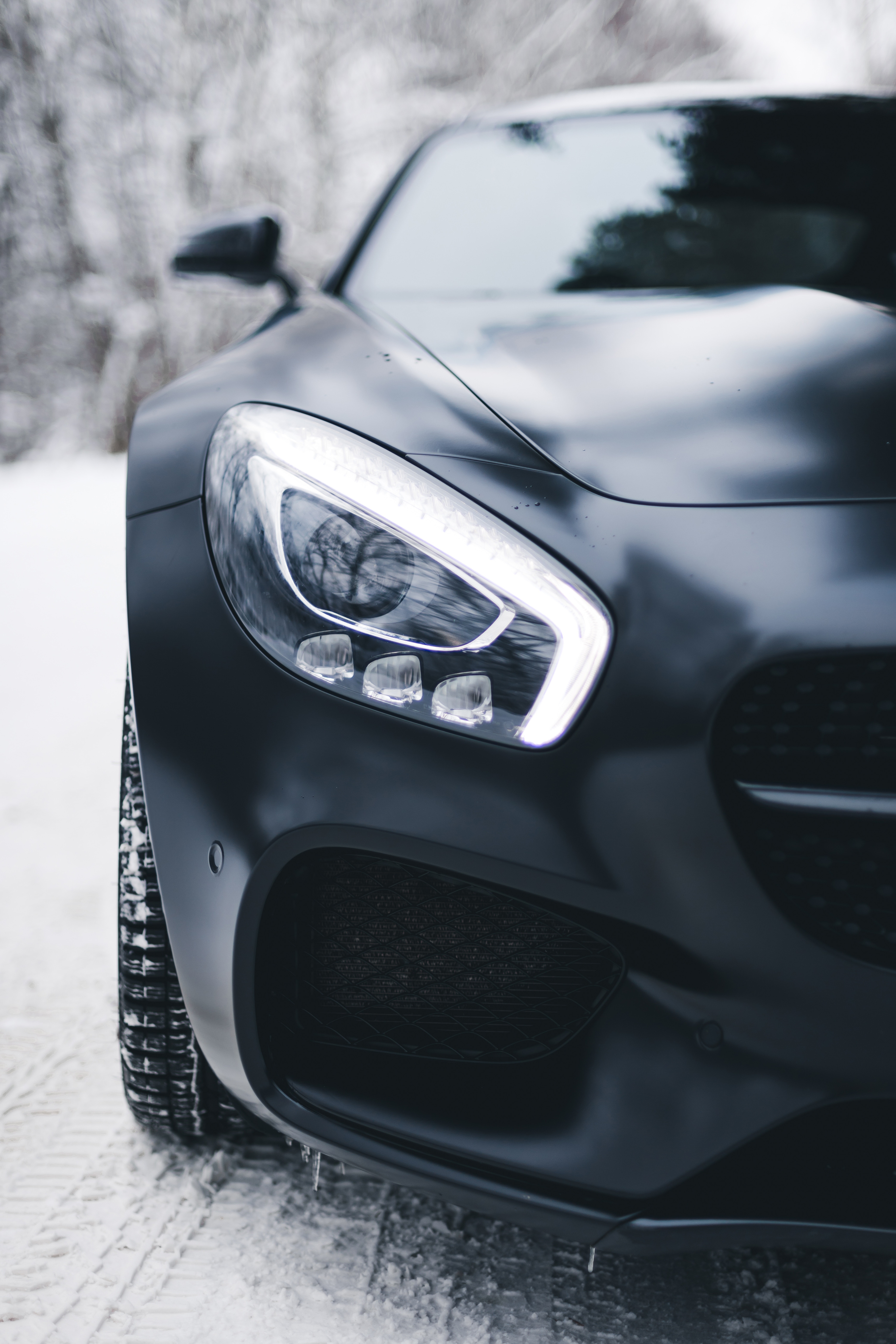 cars, mercedes-benz, headlight, black download for free