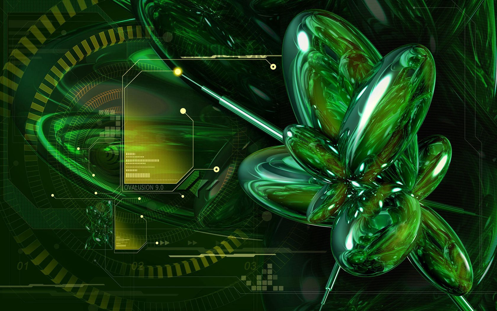 green, abstract, blurred, figure HD screen wallpaper