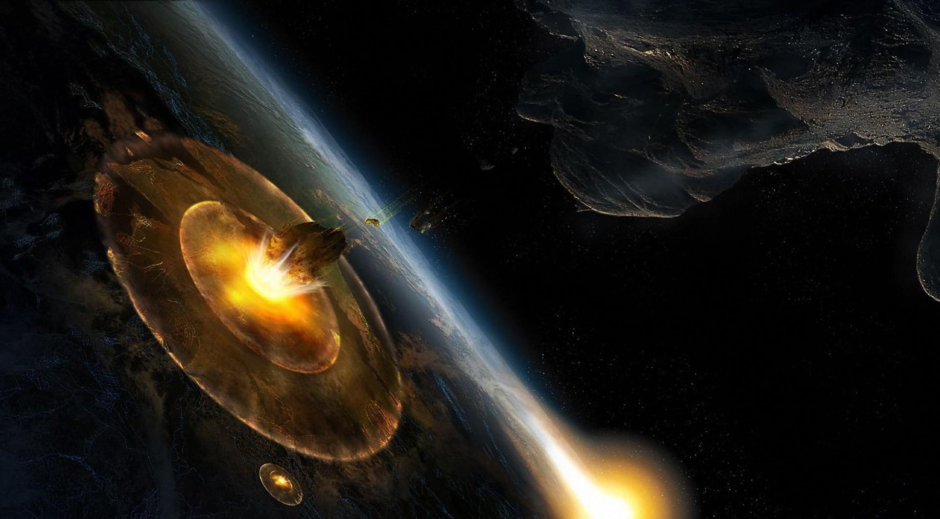 universe, speed, planet, explosion, destruction, asteroids phone background