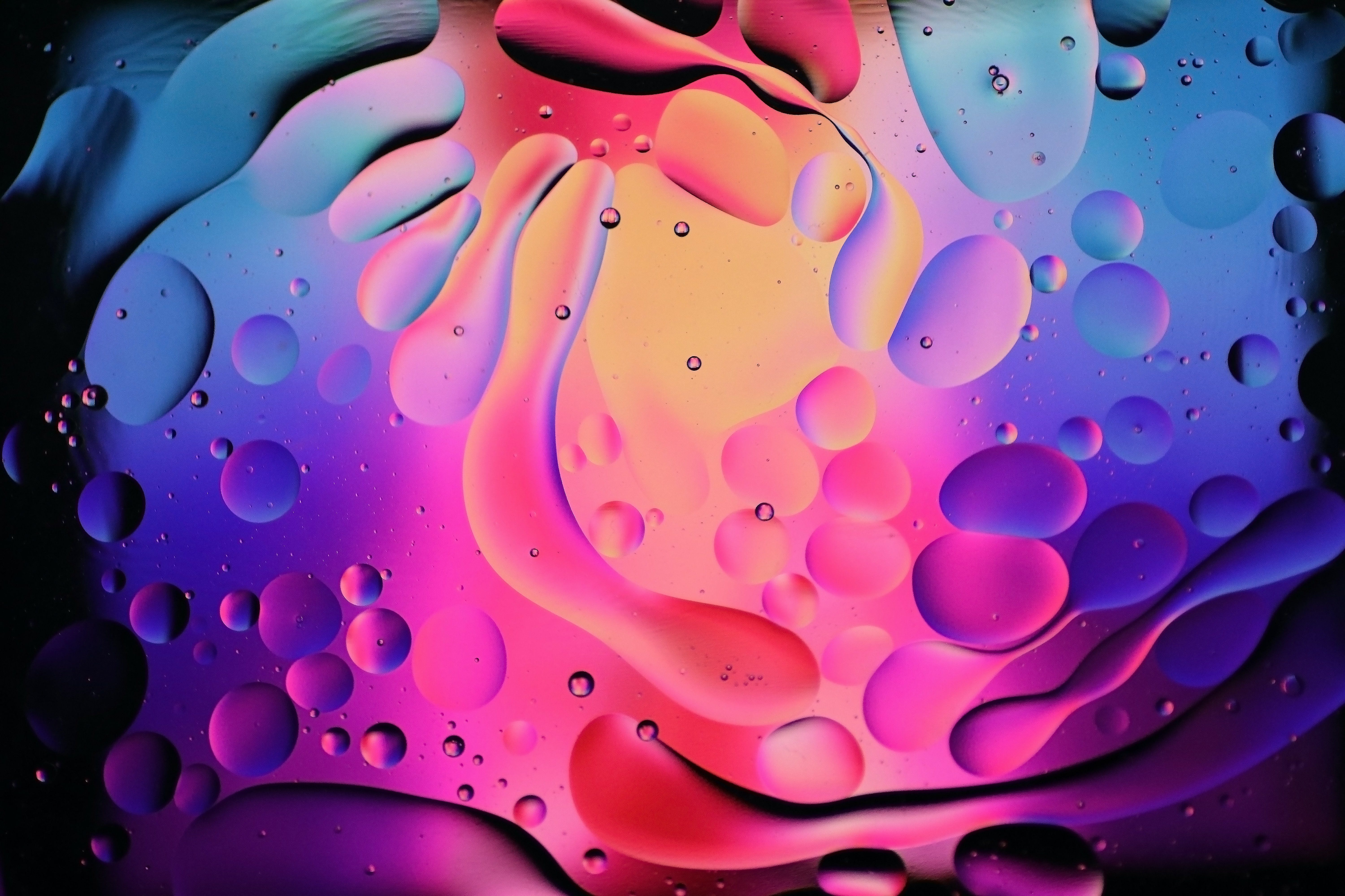 wallpapers bubbles, abstract, water, multicolored, motley, form, forms