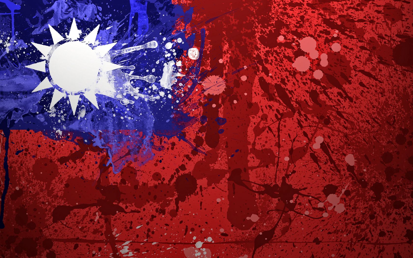 background, texture, textures, paint, stains, spots, flag, china 1080p