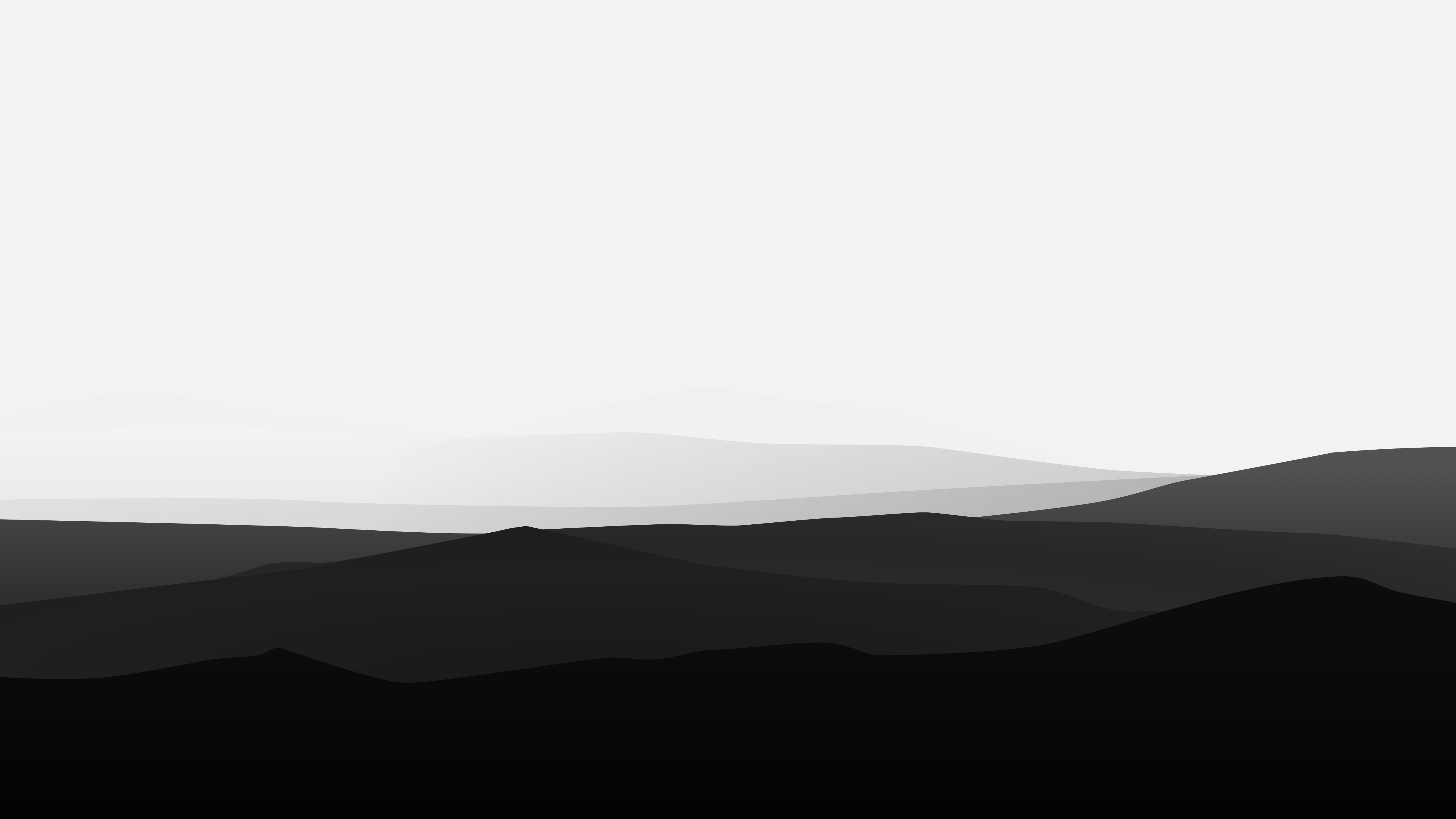 Minimalism minimalist, artistic, mountain, black & white Lock Screen