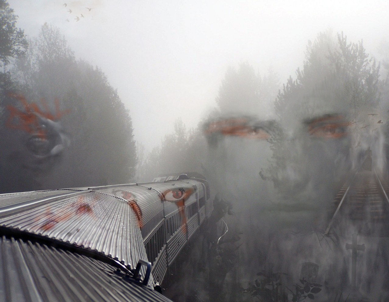 32k Wallpaper Ghost dark, train, death, haunted